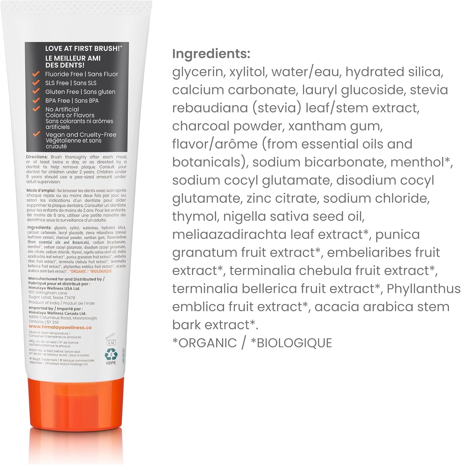 Himalaya Botanique Wybielanie Anti-Plaque Zębów Pasta z Węgiel Drzewny + Olej z Czarnych Nasion, 113 g