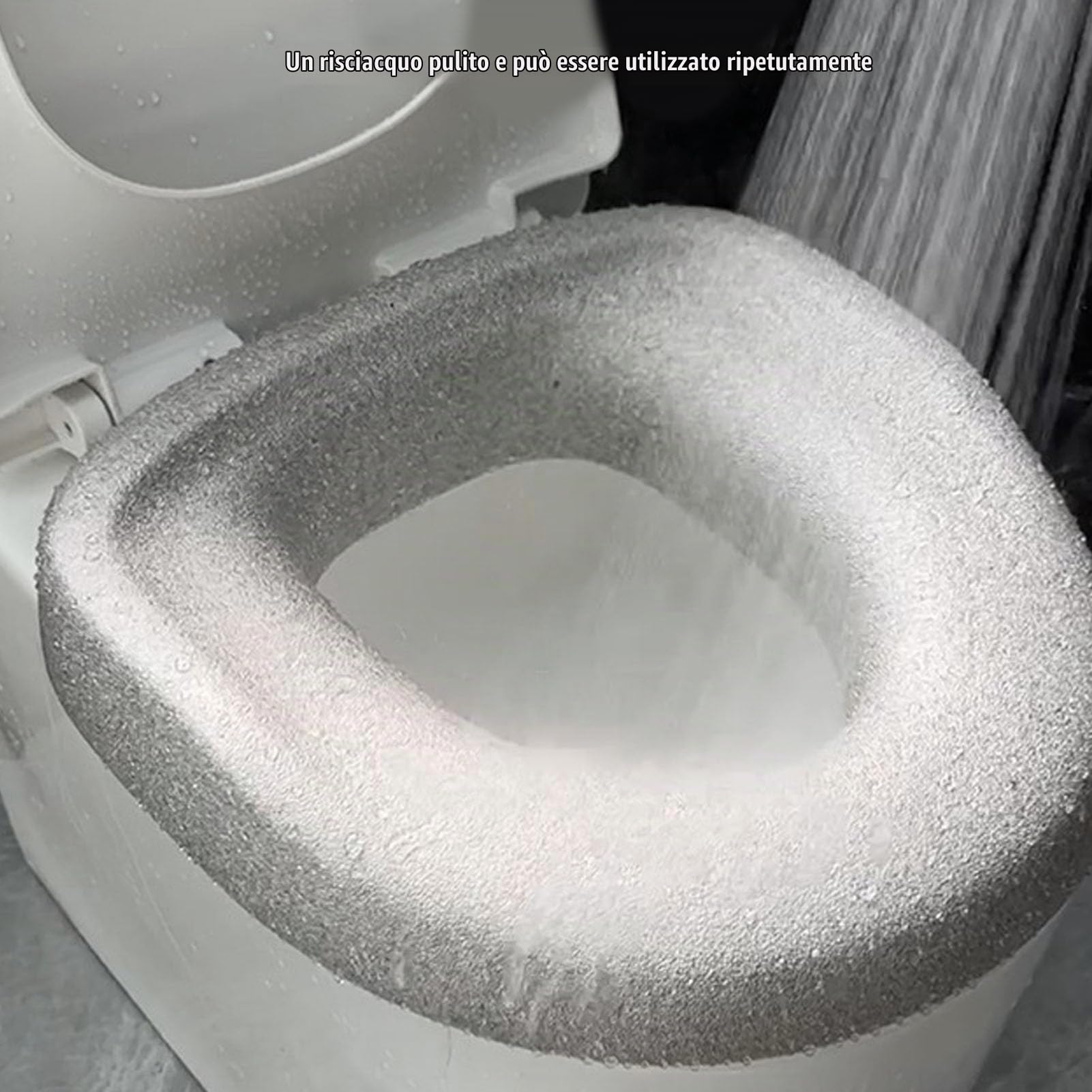 Luocute Cuscino per WC Rialzato, Cuscino per WC Rialzato Imbottito Comodo, Misura Universale, per Anziani, Donne Incinte e Persone con mobilità Limitata, Texture Morbida e Confortevole