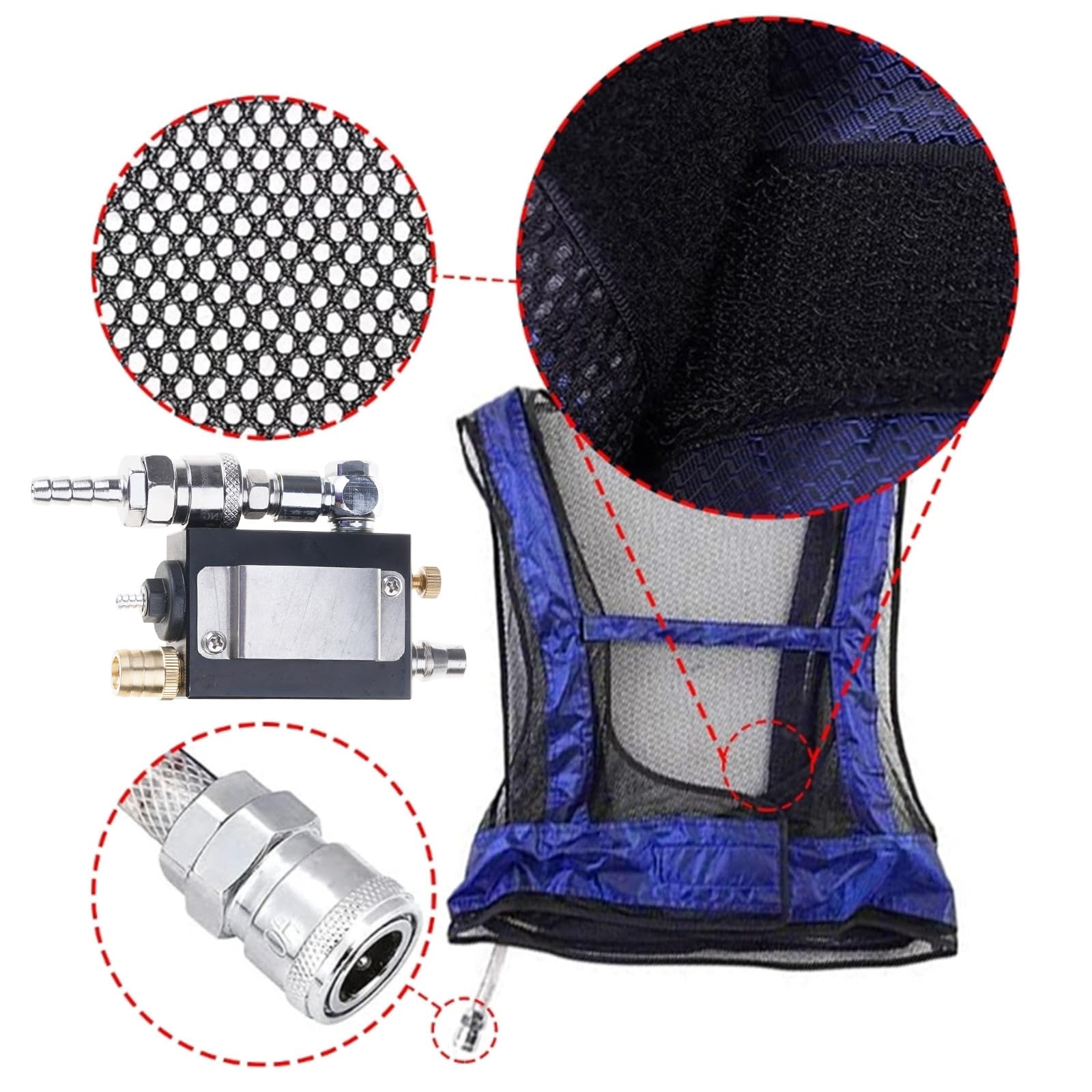 Gilet de refroidissement avec tube Vortex climatisé pour chantiers de construction en plein air environnement chaud Vortex Tube de refroidissement à l'air Accessoires