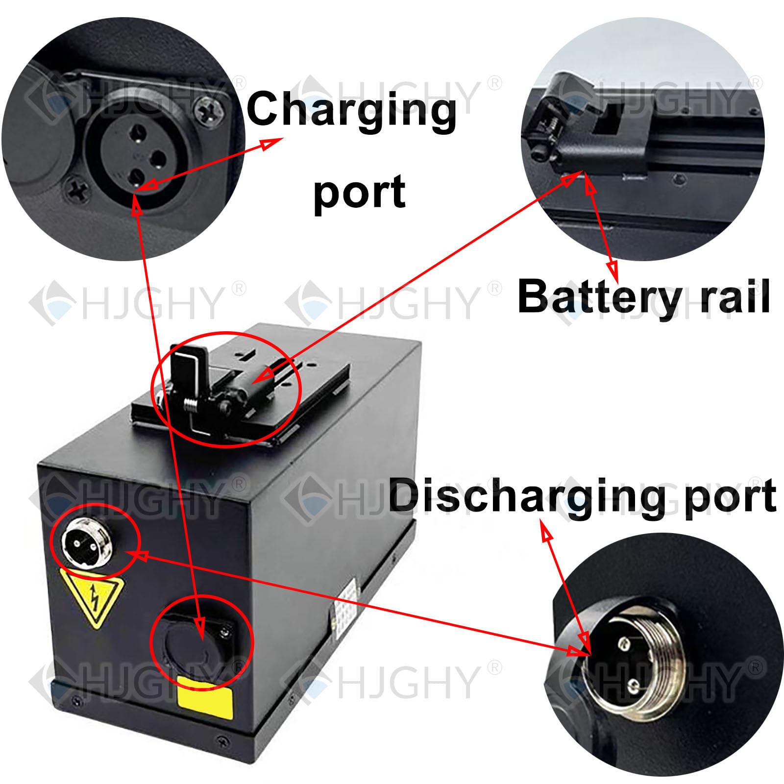 Batería para Silla de Ruedas eléctrica de 24 V, 6,6 Ah, 13 Ah, 16 Ah, 20 Ah, 24 Ah, 30 Ah y 35 Ah, con rieles deslizantes y Hebilla para Kits de Motor de 0 a 850 W.