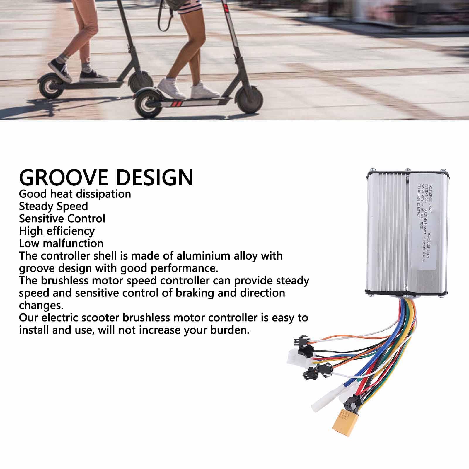 Dilwe 36V 48V 20A Contrôleur de Scooter électrique Scooter Contrôleur sans Balais de Moteur Intelligent sans Balais pour Scooter M4