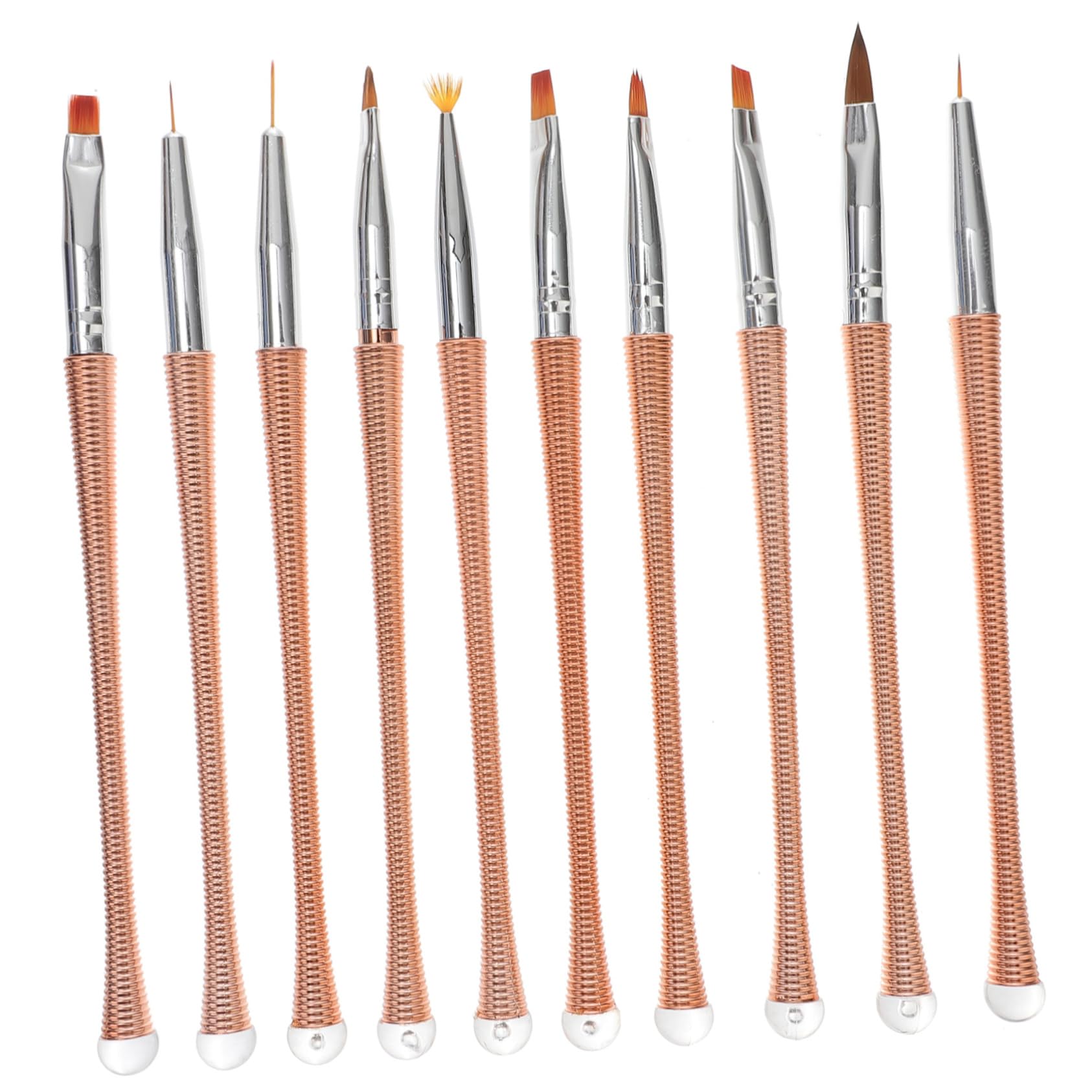 FRCOLOR 30pezzi Pennelli Per Nail Art Portatili Strumenti Per Decorazione Unghie Facili Da Usare Per Professionisti e Appassionati Di Nail Art Materiale Resistente e Design Ergonomico