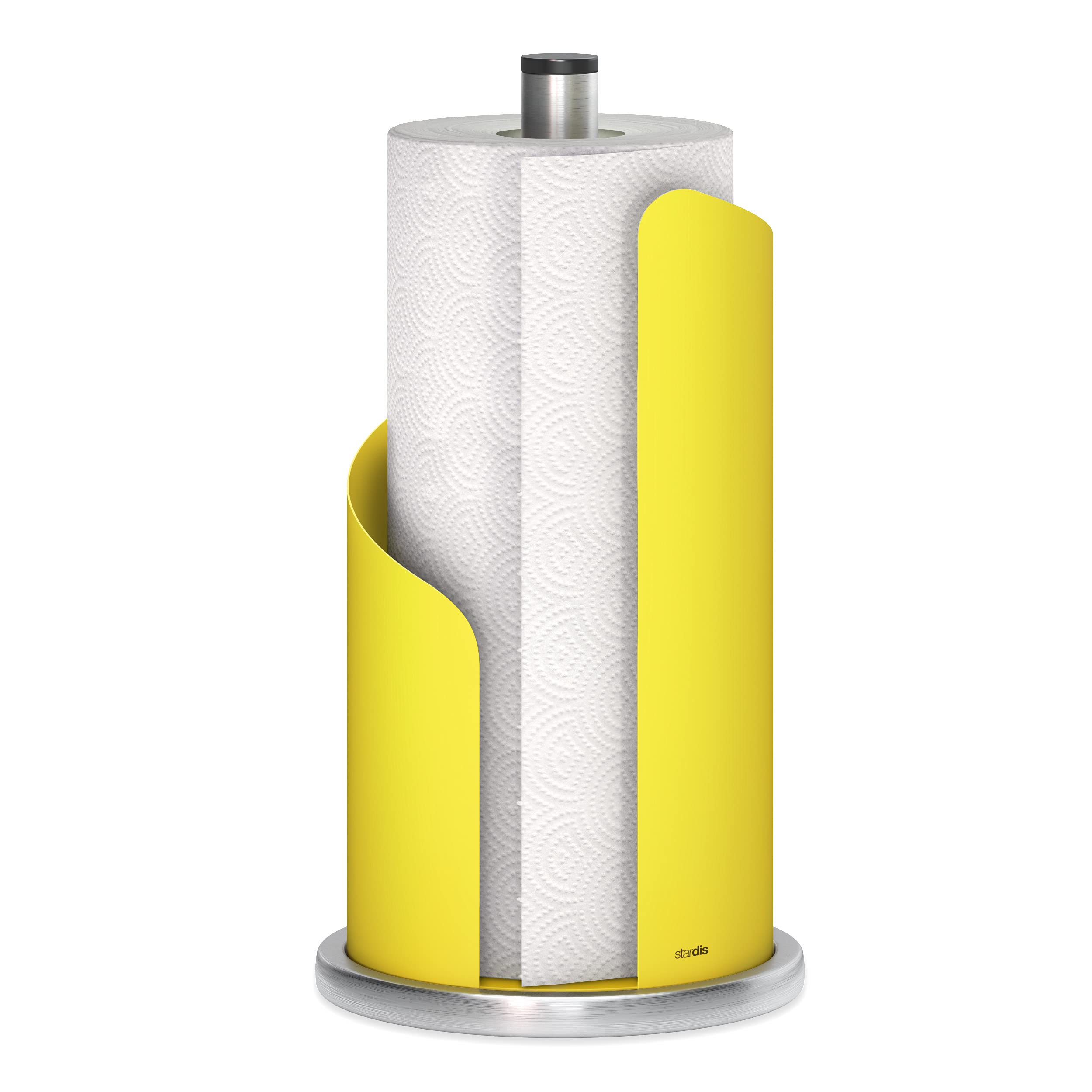 stardis Kitchen Roll Holder, Stainless Steel/Matte Coated, Diameter: 15 cm Roll Holder, Lemon Yellow, H 30 x diameter 15 cm - Image 2