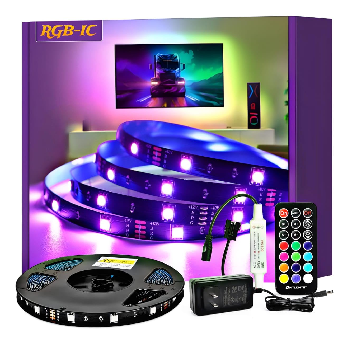 Buy WS2811 IC=RGB-IC SET Addressable Dream Color LED Strip 16.4FT ...