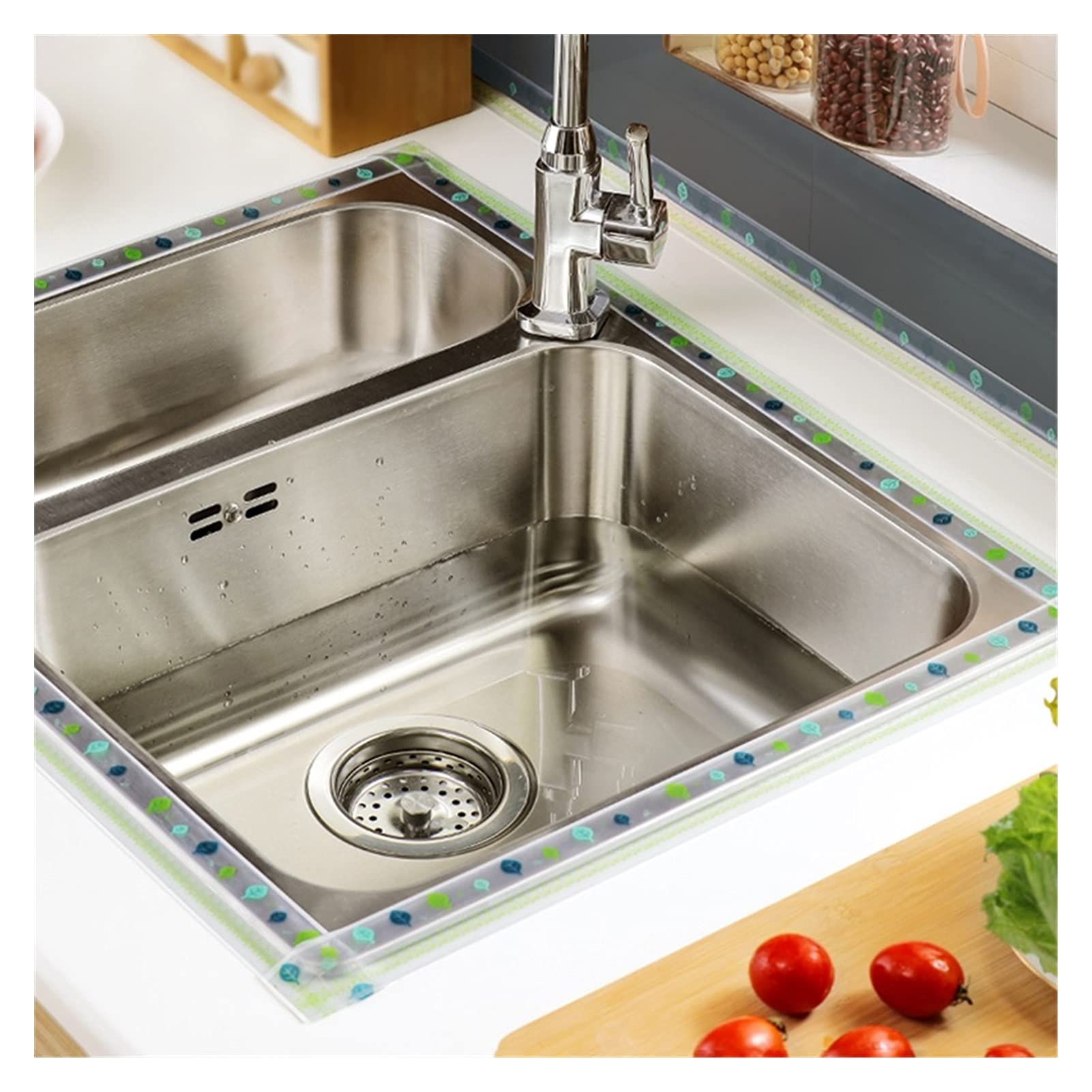 1 Roll 5M Caulk Tape Waterproof PVC Self Adhesive Bathroom Toilet Bathtub Caulking Tape Kitchen Sink Sealer Sticker Floor Tile Corner Wall Edge Sealant Strip - View #11