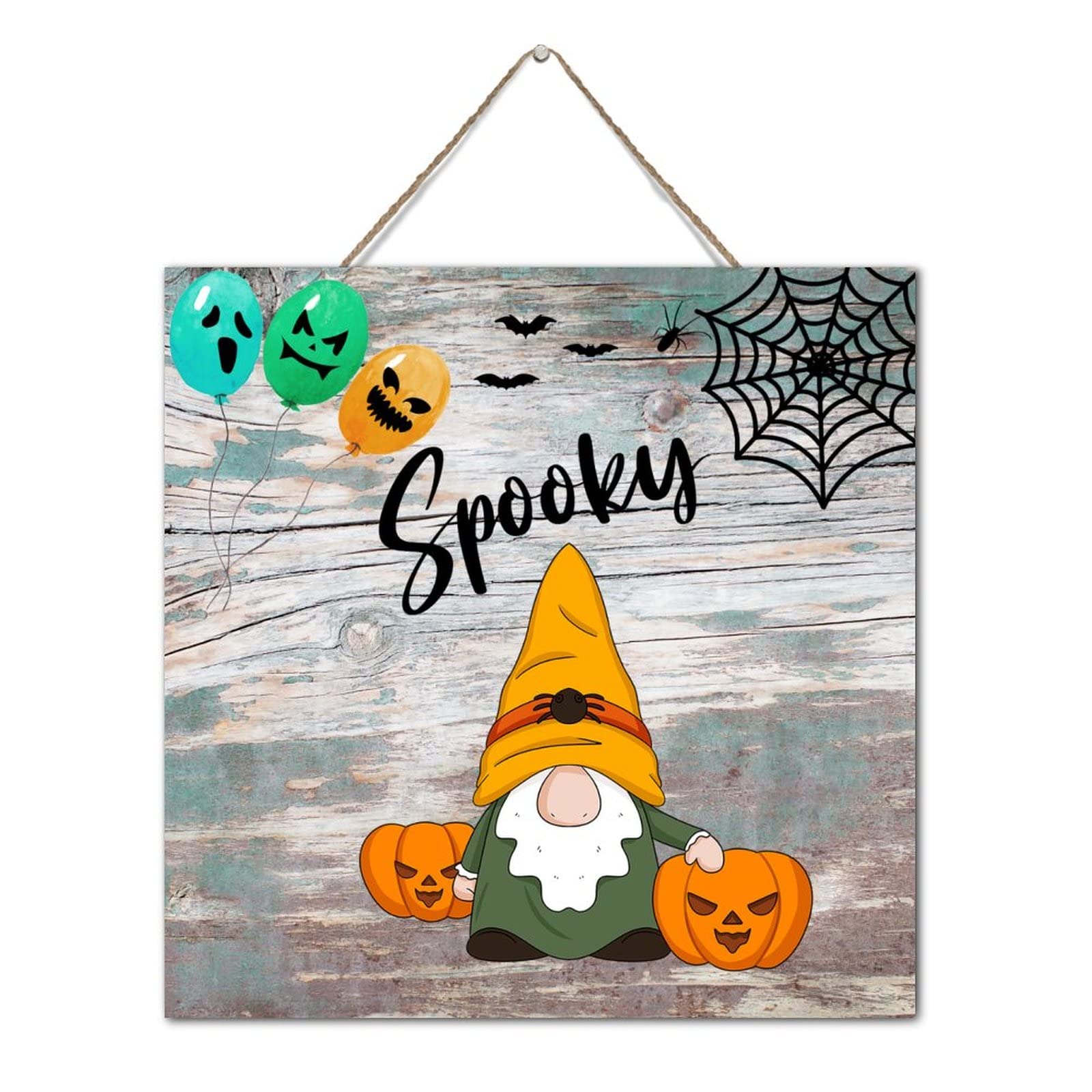 Cadre citrouille Halloween bois vintage pour habiller votre bureau