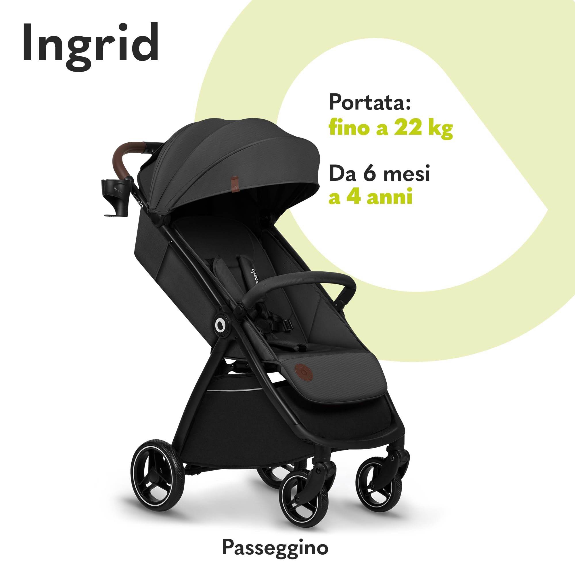 LIONELO Ingrid Passeggino Leggero Pieghevole per Bambini fino a 22 kg