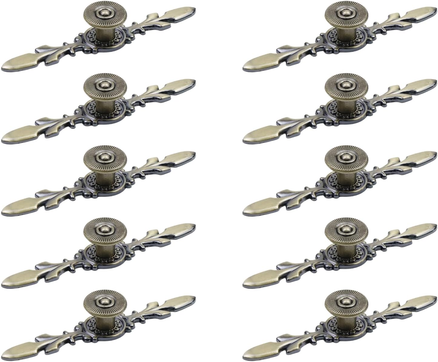 UTALIND 10 Pcs Green Bronze Vintage Knobs and Plates Handles