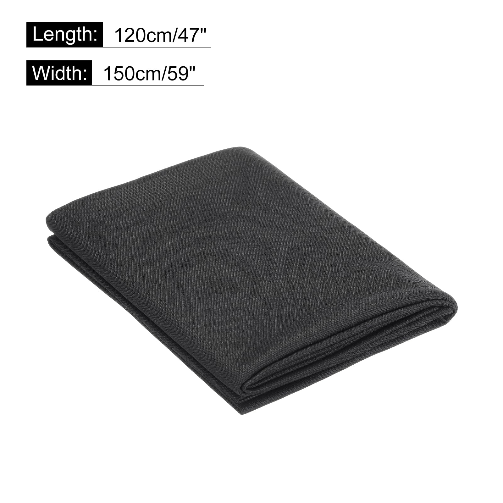 QUARKZMAN Tela de Rejilla Negra para Altavoces (No Tejido de Caña) Tela Antipolvo para Cajas Estéreo 150cm x 120cm 59 Pulgadas x 47 Pulgadas