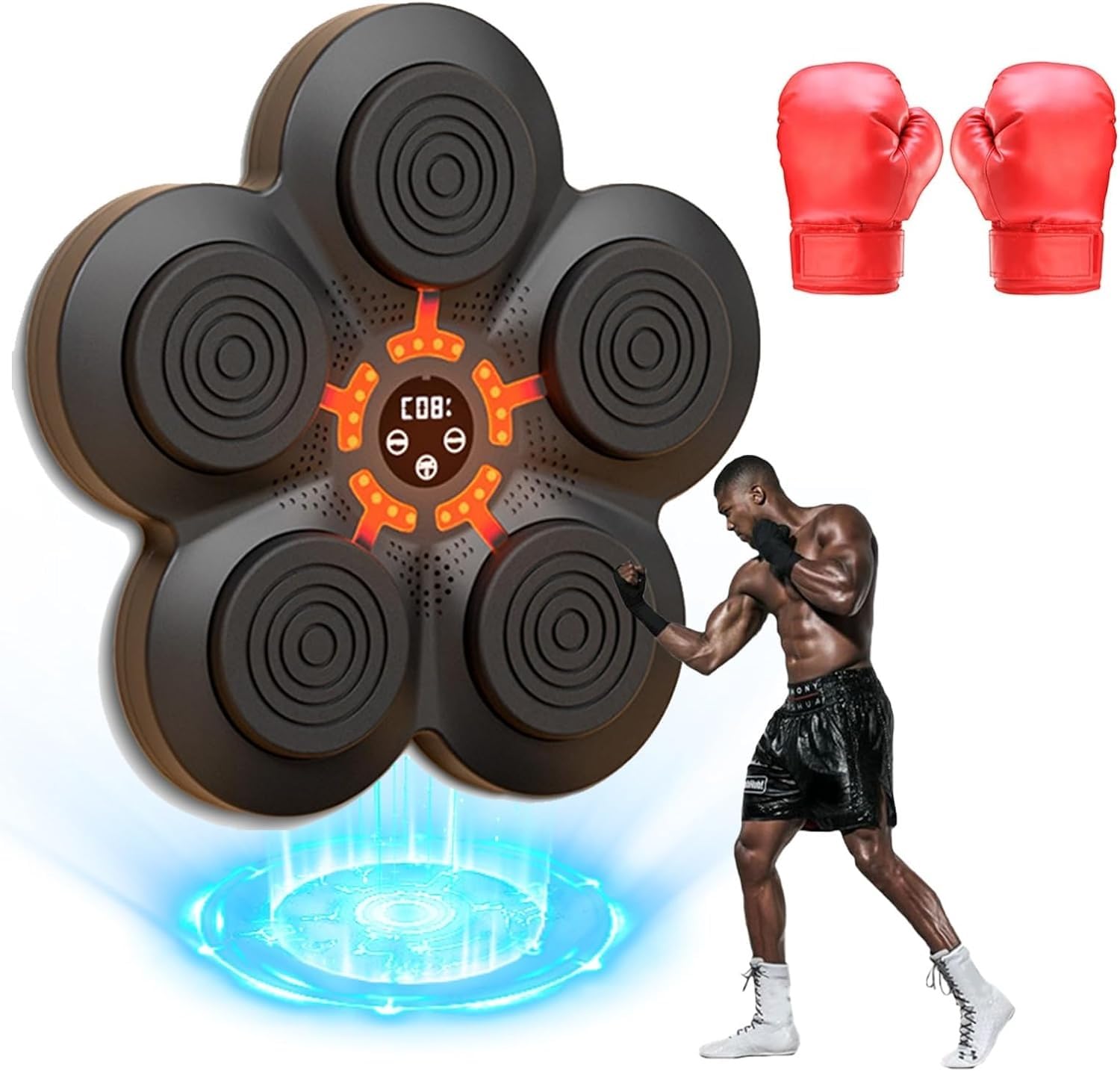 Macchina Da Boxe Musicale Bluetooth Intelligente Per Adulti/bambini Sport Fness Boxe Bersaglio Da Parete Muay Thai Reaction Trainer Regalo Per Bambini