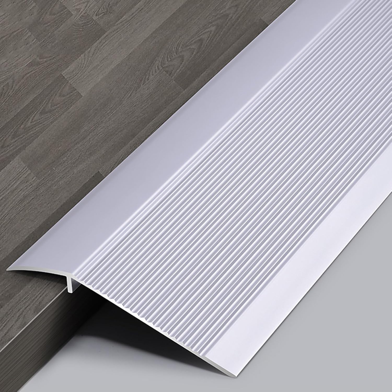 Threshold Bar, Multi-Level Threshold Bar, 10cm Wide Floor Transition Strip, Aluminum Door Threshold to Bridge Floor Gaps, Leveling Threshold Bar-Silver||L 0.9m