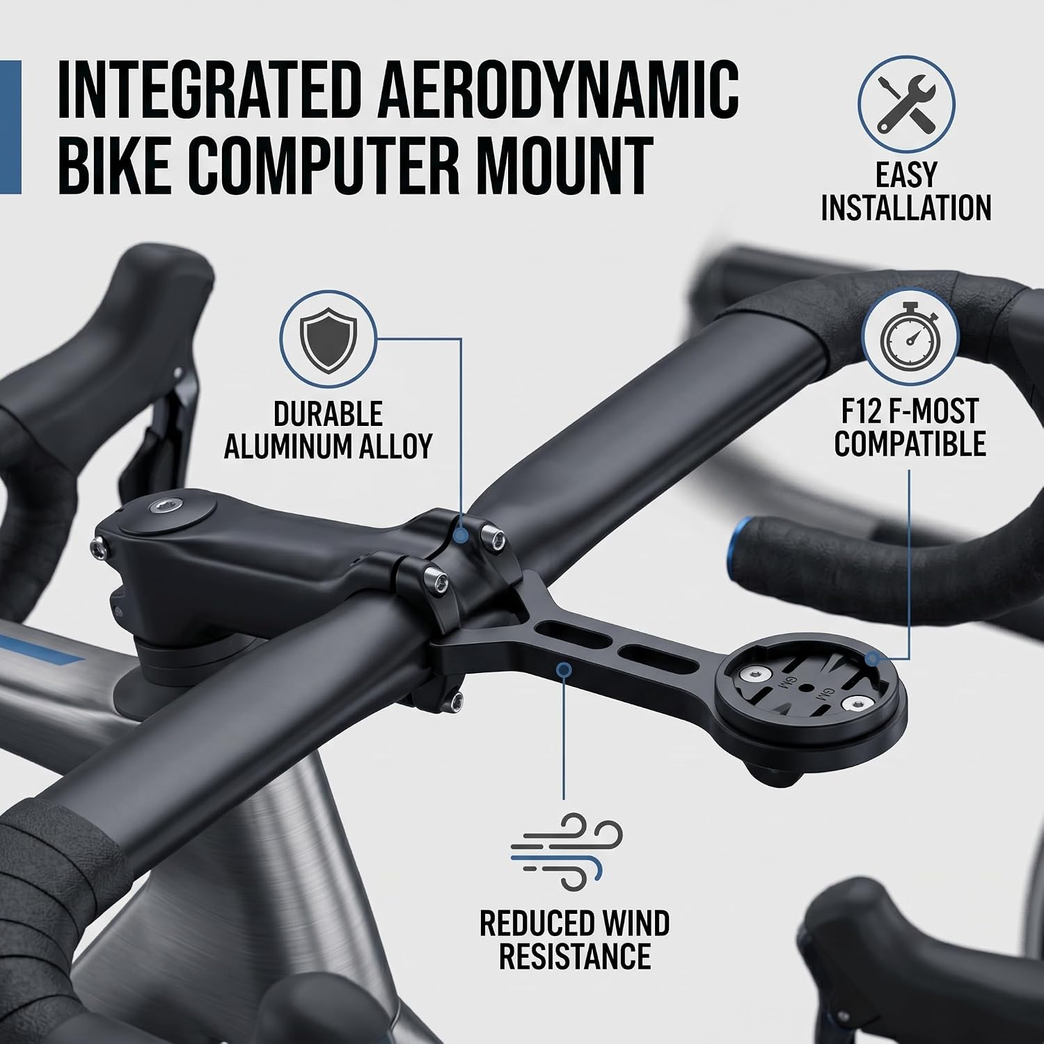VBESTLIFE Aluminum Alloy Cycling Computer Mount for F12 F MOST Handlebars