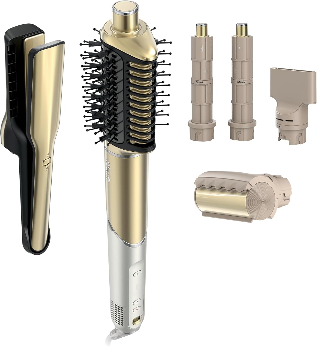 FlexStyle Glam, Ceramic+Powerful Air Styling & Drying System, HD6051S | Silki Straightener + Glossi Air Glosser, Gloss Lock 24-Hr Shine, Scalp Shield Mode