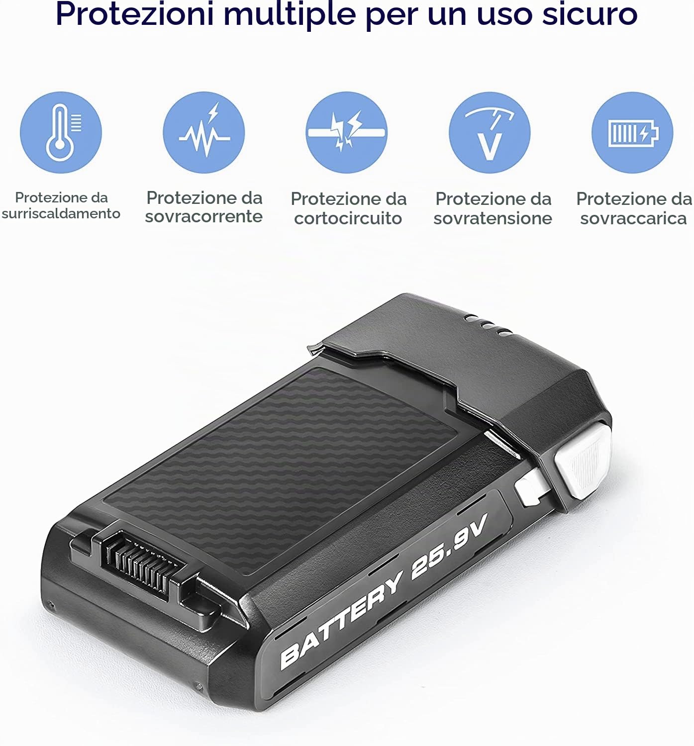 LEVOIT 25,9 V 2500 mAh Batteria di Ricambio per Aspirapolvere senza Fili VortexIQ 40, Autonomia da 12 a 40 Minuti