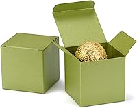 Vista 15 de Quotidian Blueberry - Cajas de regalo plegables de papel italiano perlado vintage con purpurina con tapas, 3 x 3 x 3 pulgadas