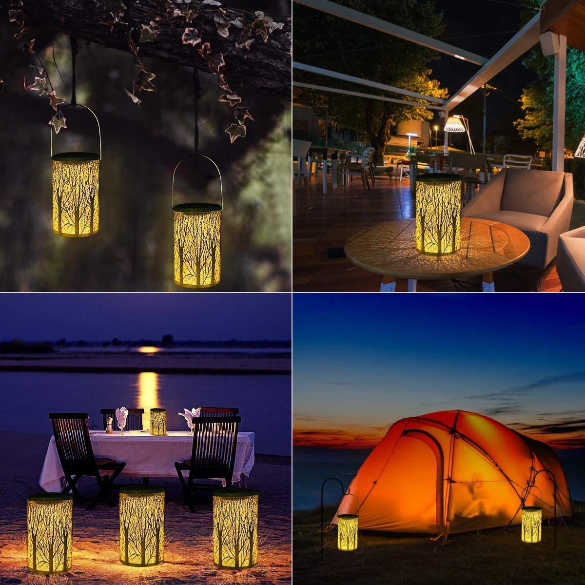 Lampa solarna ogród wodoodporna zewnętrzna wisząca latarnia cylindryczna lampka nocna drzewo lampiony energia słoneczna dekoracja domu lampa ogród