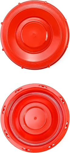 Miniatura 30 de QWORK IBC - Tapa de mano, paquete de 4 tapas de tanque de agua IBC de 6.5 pulgadas con orificio de ventilación para almacenamiento de productos Rojo