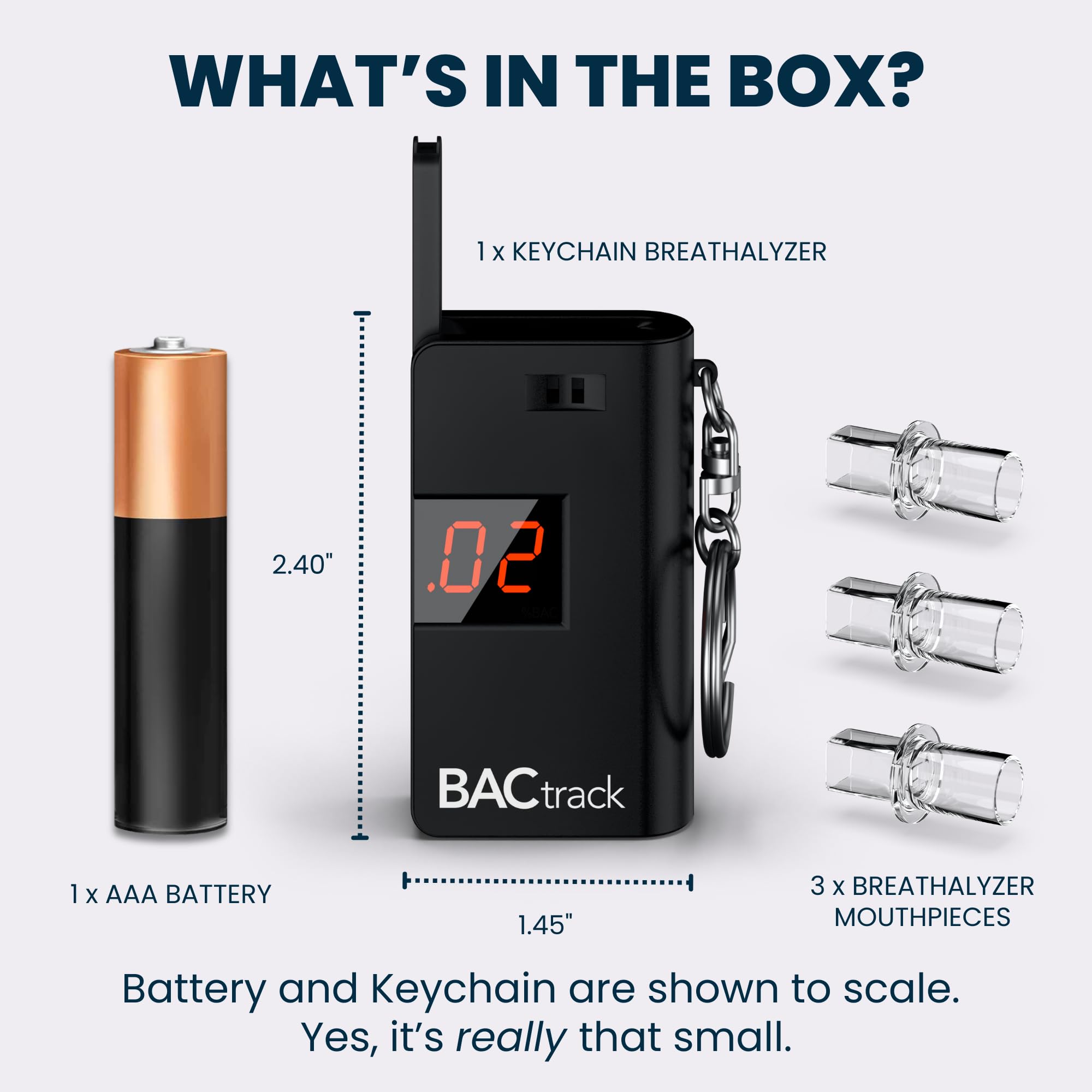 Amazon.com: BACtrack Keychain Breathalyzer (Black) | Ultra