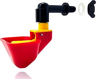 6 Pack NO PECK Automatic Poultry Watering Drinker Cups Float Style Gravity Feed Waterers Chicks Chicken Duck Quail (Hardware Included) - coolthings.us
