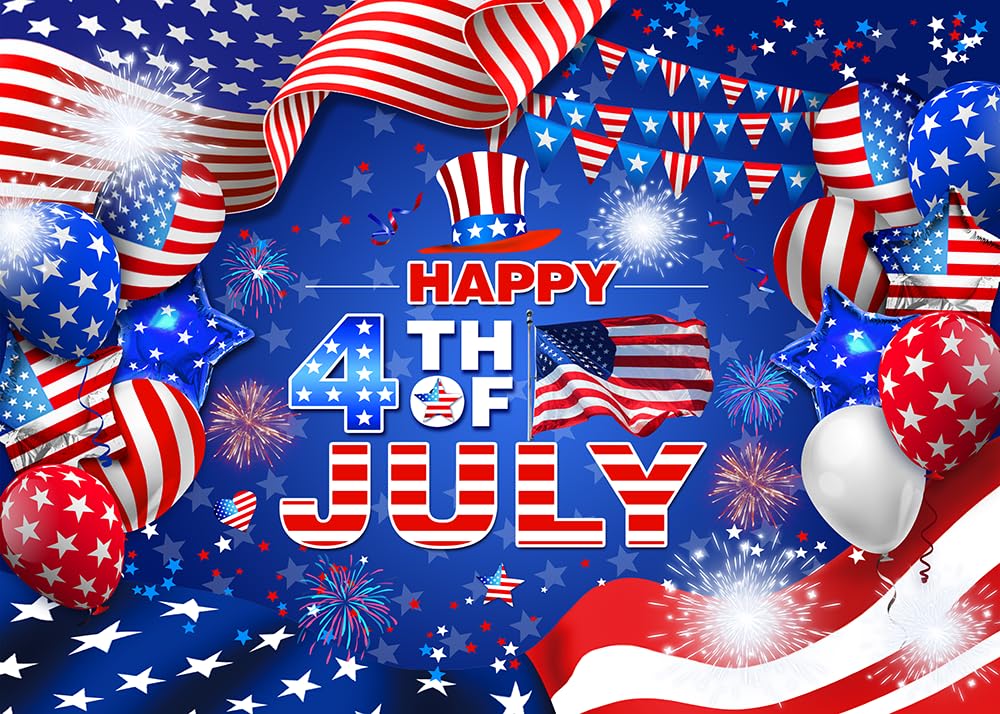 8x6ft American Flag Backdrop Independence Day Background for Photography 4th of July Backdrop for Independence Day Party Photoshoot American Flag