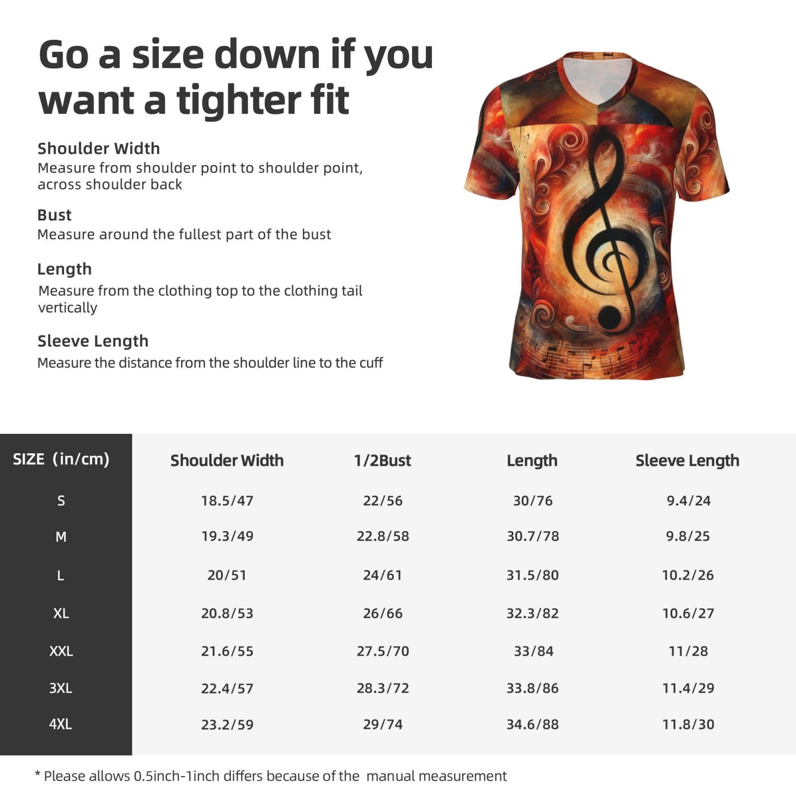 Stylish Athletic Sports Jersey Abstract-Music-Art Men's Rugby Jersey X-Large Black