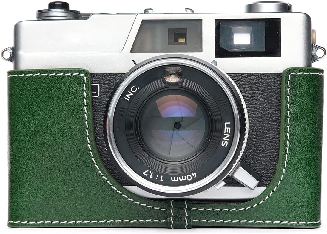 TP Original Handmade Genuine Real Leather Half Camera Case Bag Cover for CANON Canonet QL17 GIII QL19 GIII Rufous color