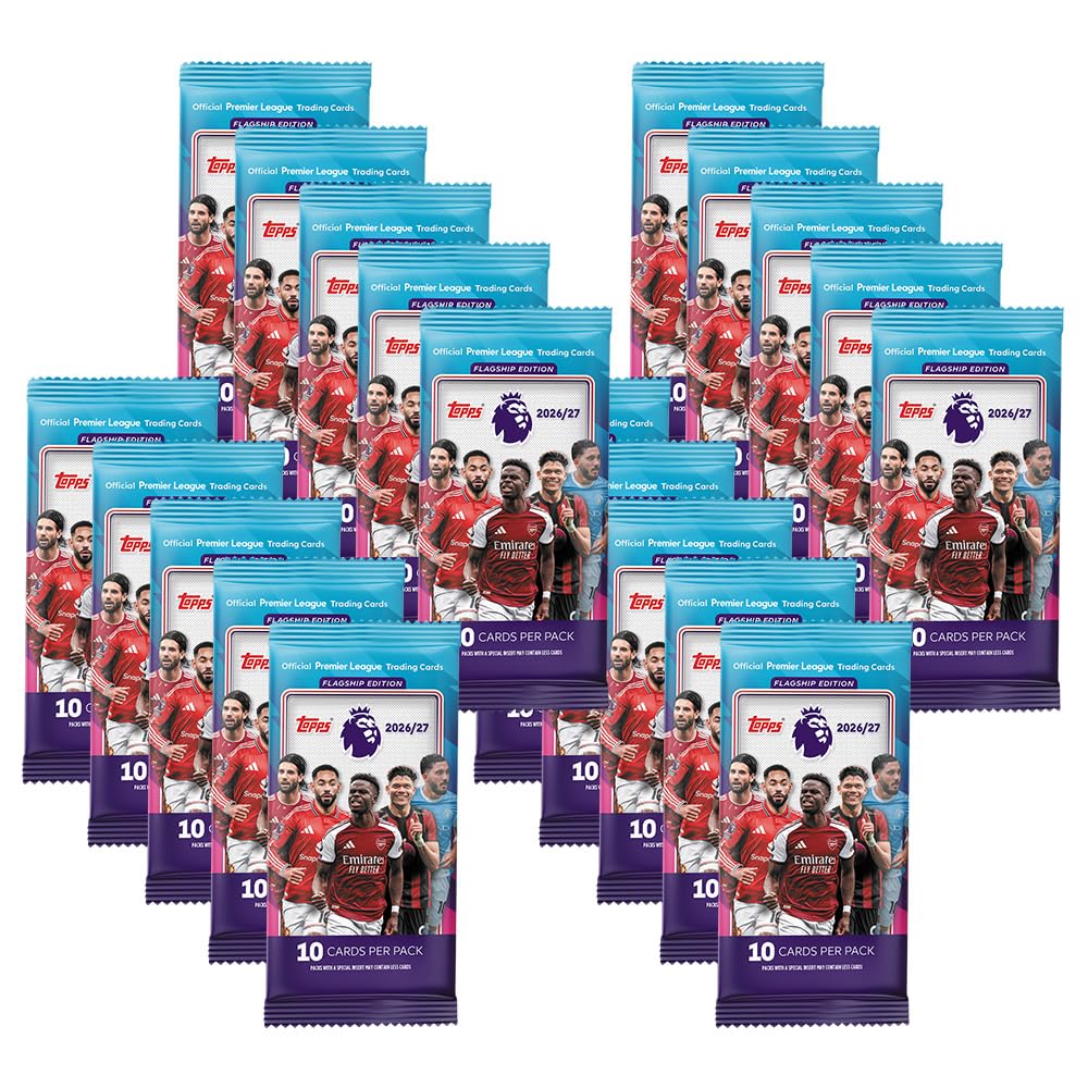 Pacchetto di carte collezionabili Premier League 2026/27, 20 booster + esclusive custodie Collect-it