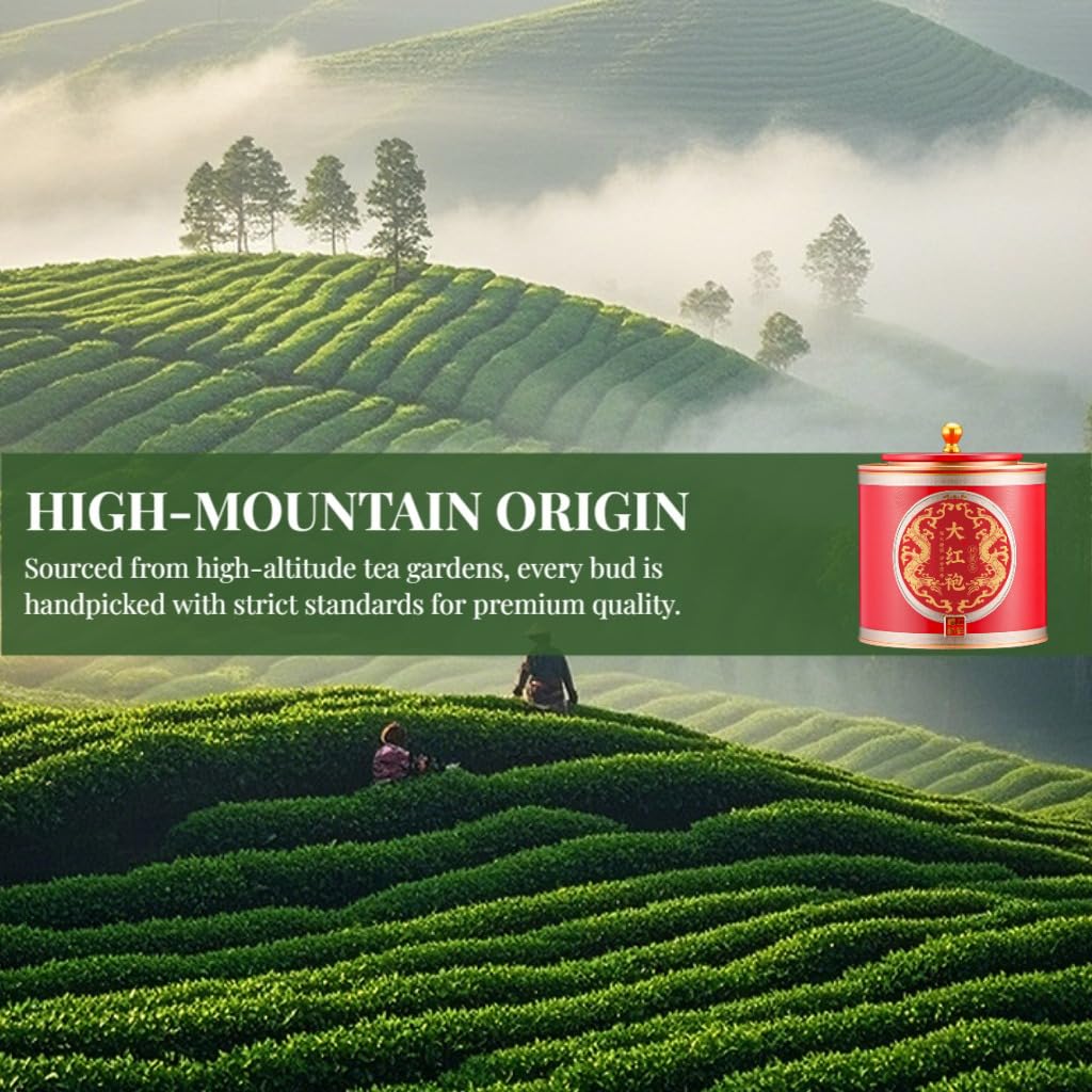 Tè Oolong Dahongpao Di Grado 1 | Tè Di Primavera Di Alta Montagna, Aroma Ricco 300g / 10,58oz | Tè in Foglie Sciolte, Ottimo Regalo Per Gli Amanti Del Tè