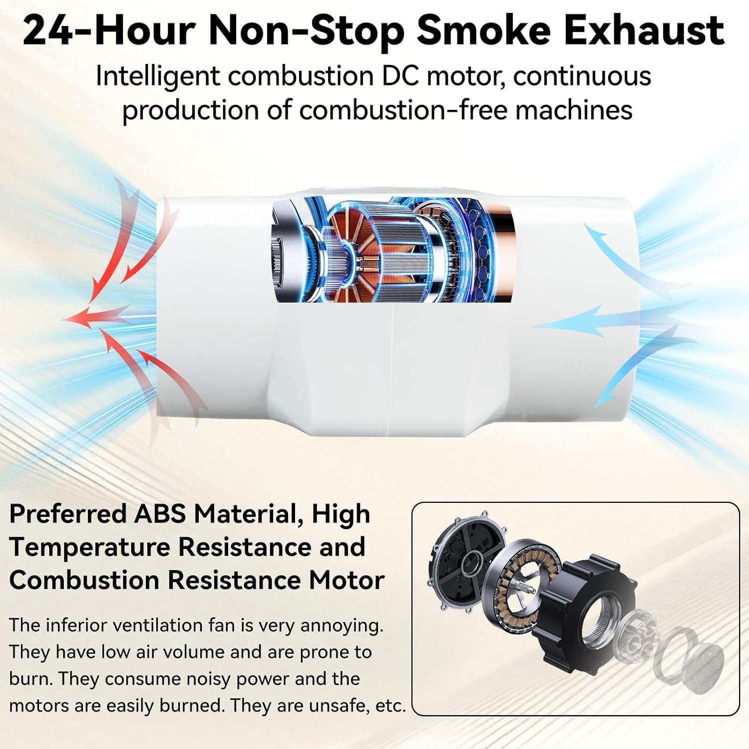 2 Inch Inline Fan, Inline Duct Fan 12v Exhaust Fan Adjustable Speed, 22 Cfm Ventilation System For Bathroom, Basement, Shoe Cabinet, Attic,Pet House,Tent