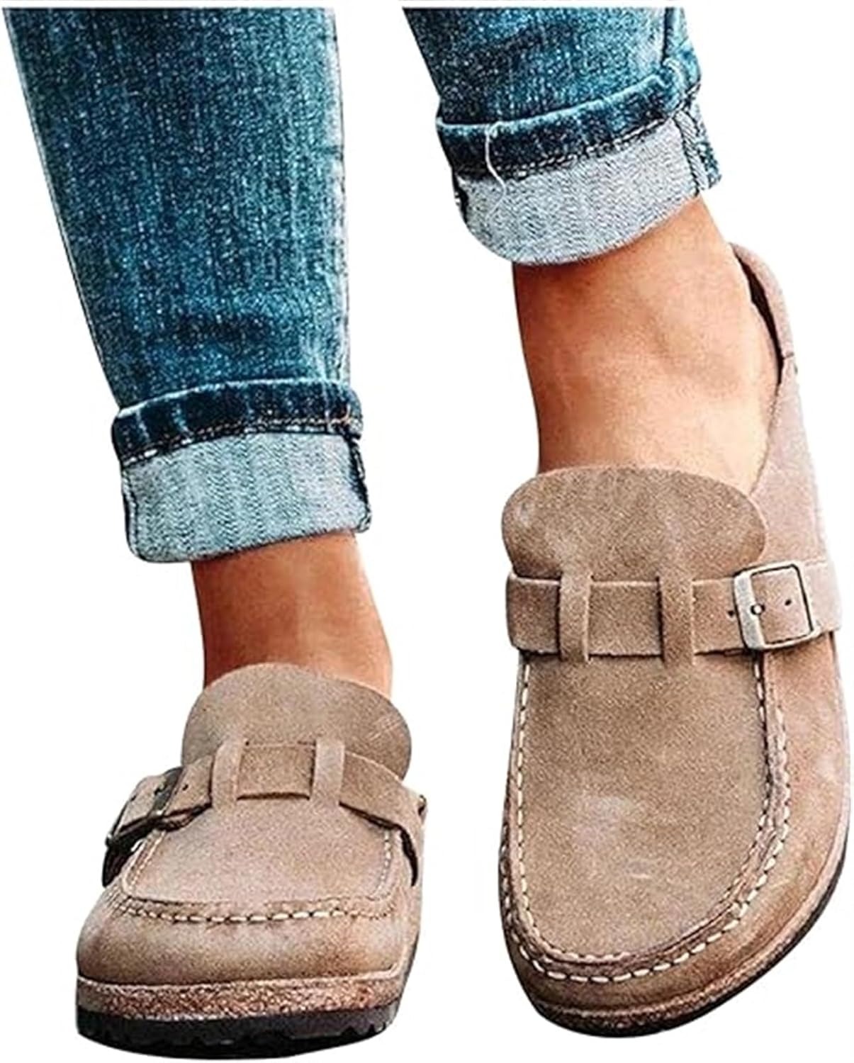 Women's Faux Fur Platform Slippers Comfy Suede Lace Leather Fleece Lined Ankle Snow Boots Winter Slip on House Slippers for Indoor Outdoor