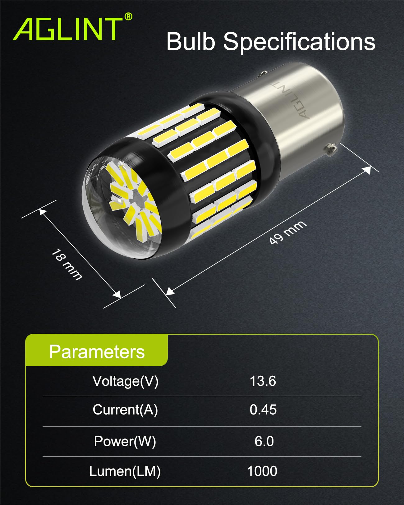 P21W 1156 żarówka LED 4014 66-EX Chips 382 Ba15s 7506 1141 1003 do tylnych świateł, do świateł kierunkowskazów, do świateł Rv (barwa biała, 1156)