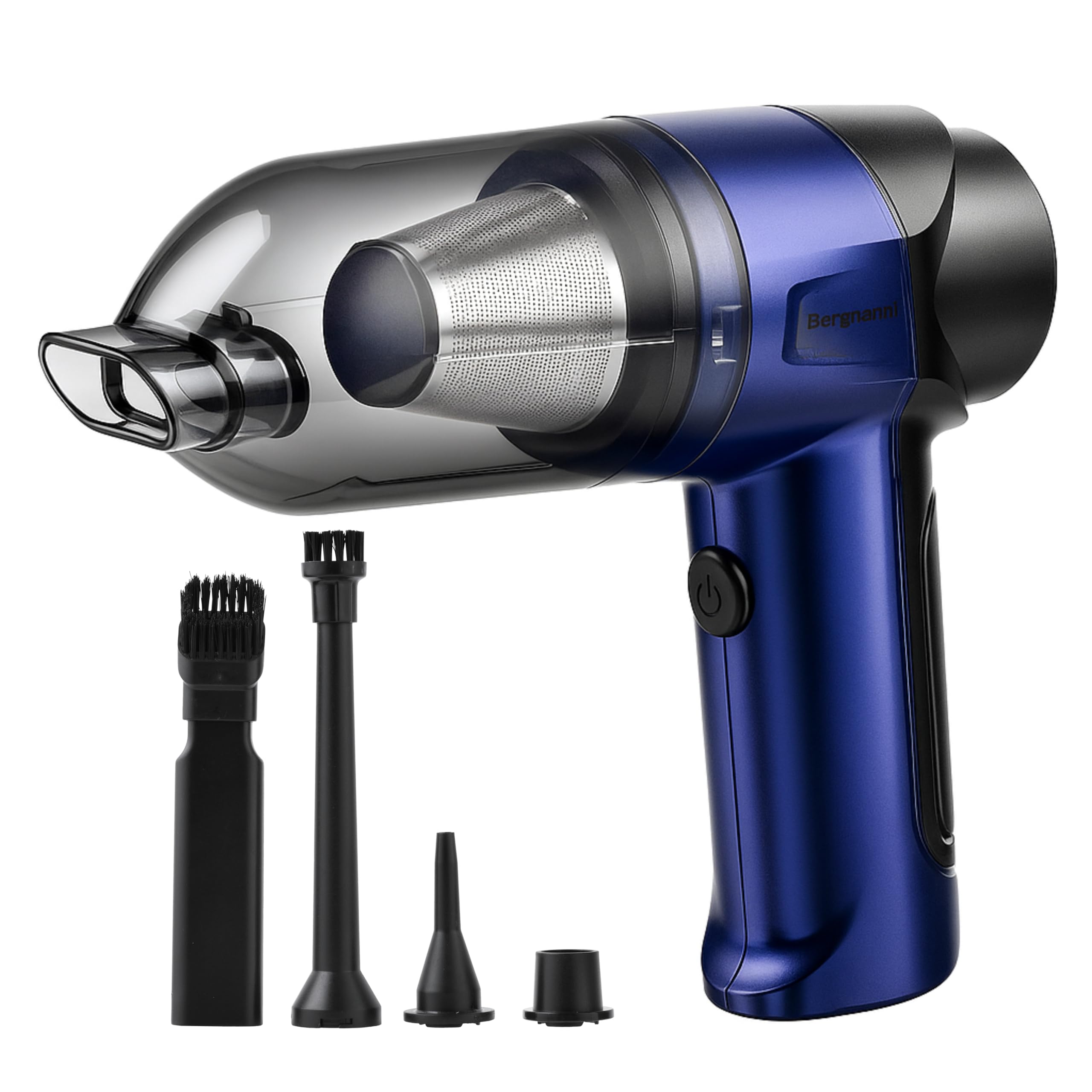 Bergmann Windsor Cordless 2in1 Vacuum Cleaner & Blower | Car & Home | 100% Copper Motor | High Suction | Washable Stainless Steel HEPA Filter | 6 Attachments | Compact & Portable | Blue-image-6
