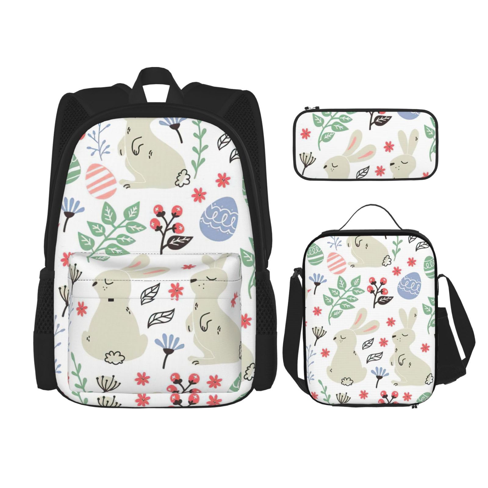 Zaino, borsa portapranzo, astuccio, set da 3 pezzi, per lavoro e
