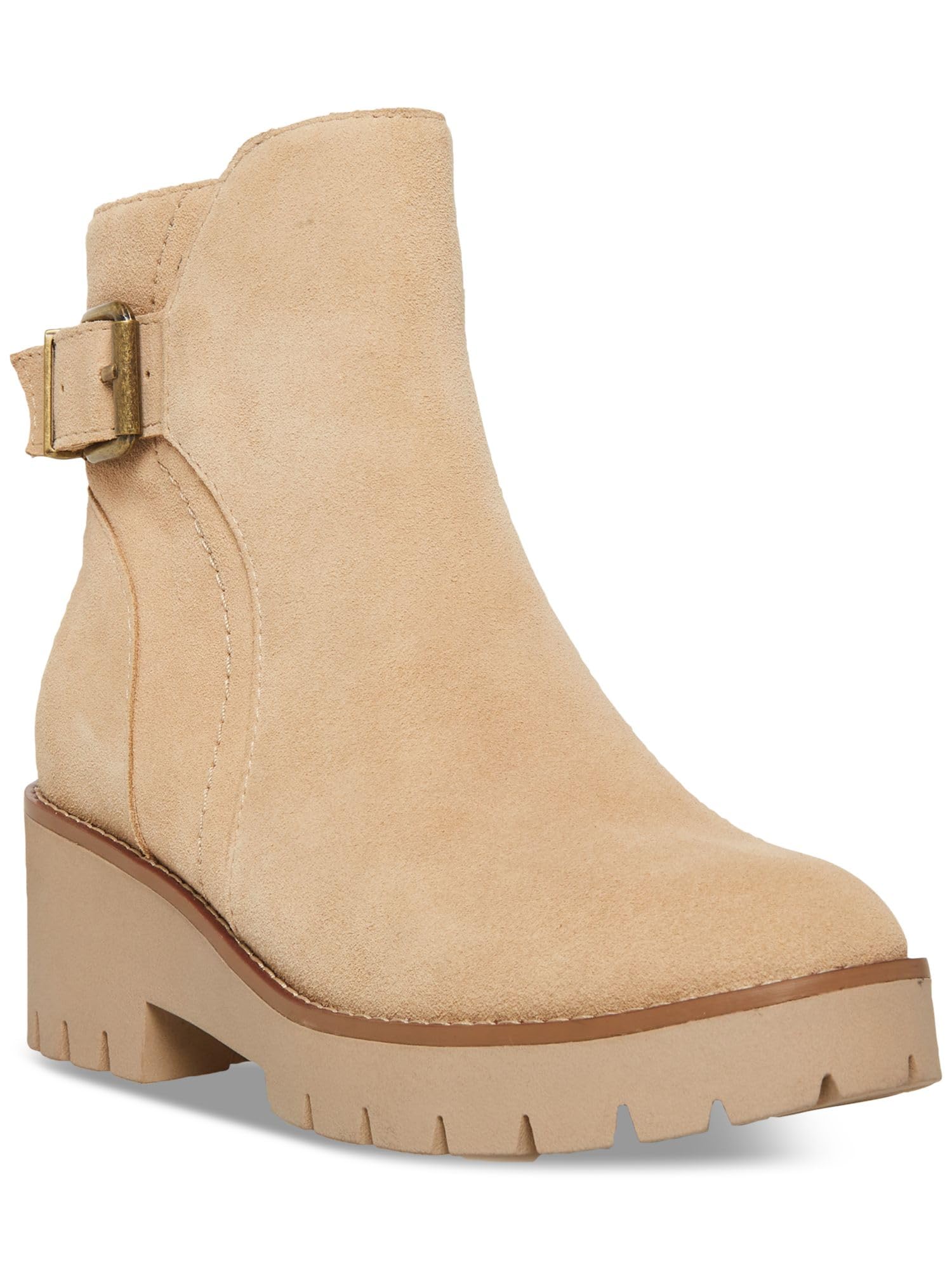 Aqua College Womens Desiree Suede Outdoor Booties Beige 9 Medium (B,M)