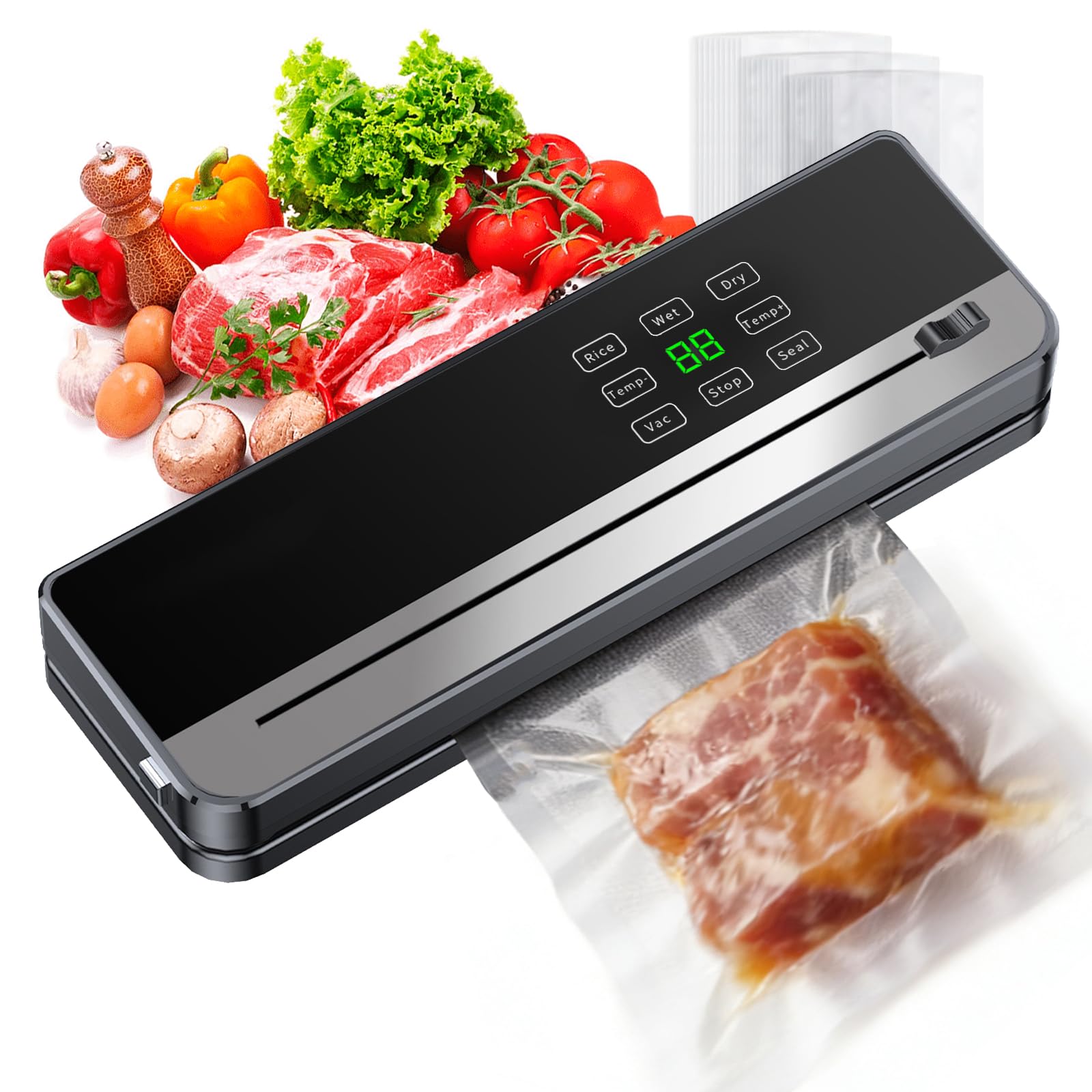 Machine d'emballage sous vide multi-modes avec 50 sacs de conservation - 8