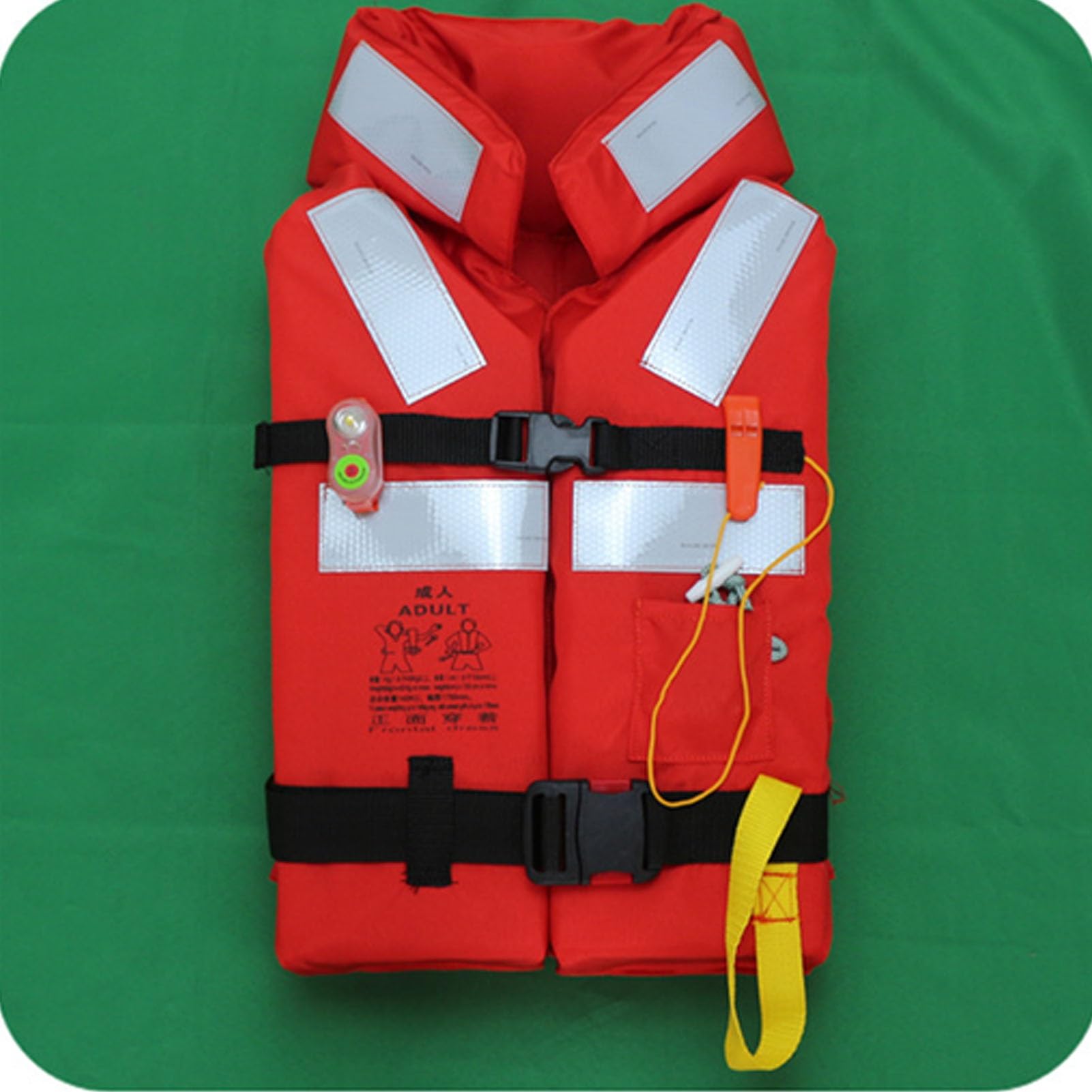 Gilet de Sauvetage Light, 4pcs Lampe LED Marine Auto-éclairante pour la Navigation de Plaisance, Le Kayak, l'urgence(Green)