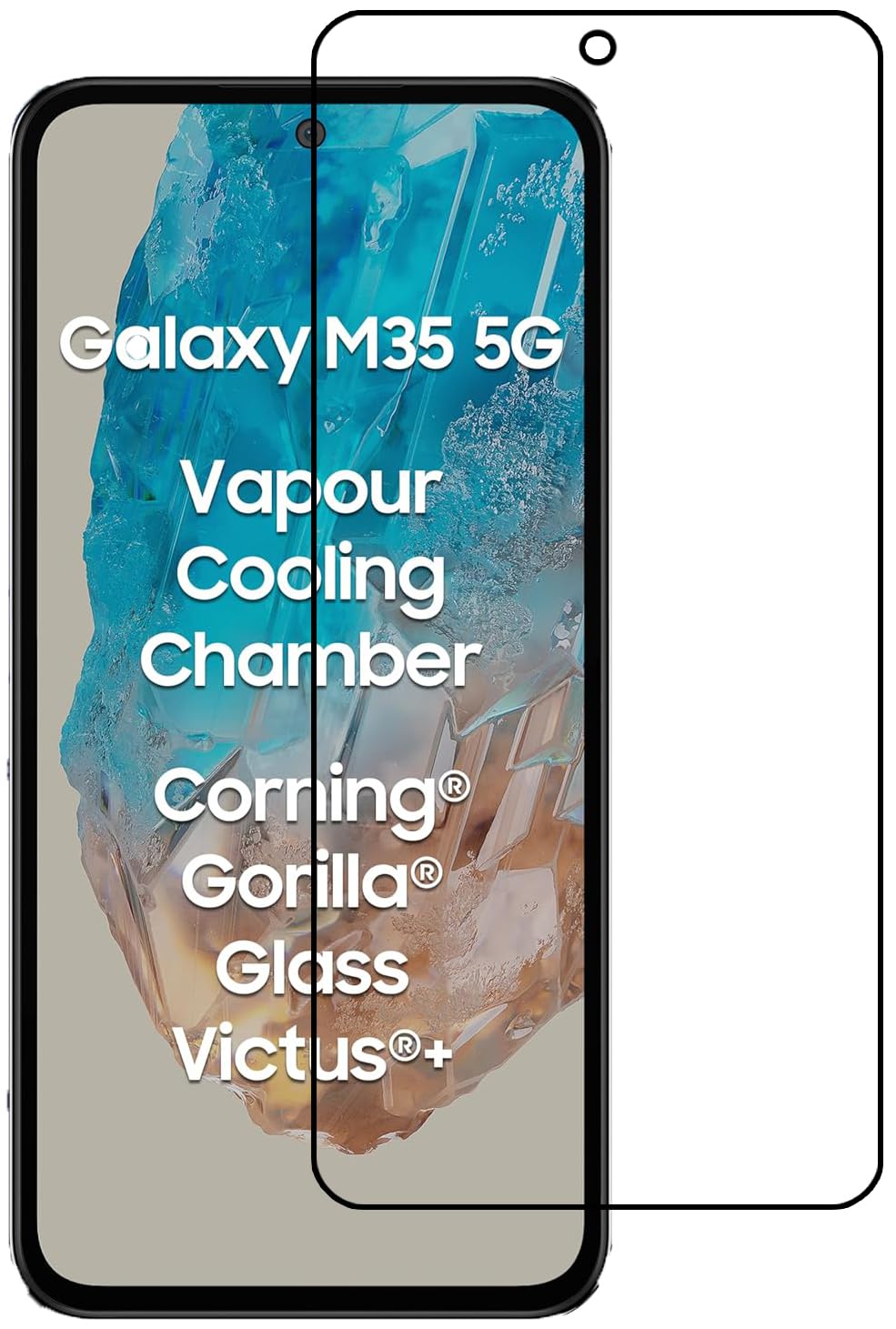 Tough Lee Tempered Glass Screen Guard Protector for Samsung Galaxy M35 5G (Edge to Edge Coverage) (with Easy Installation Kit) (Black) (Pack of 1) (B0D9P6HP3K) Amazon Price History, Amazon Price Tracker
