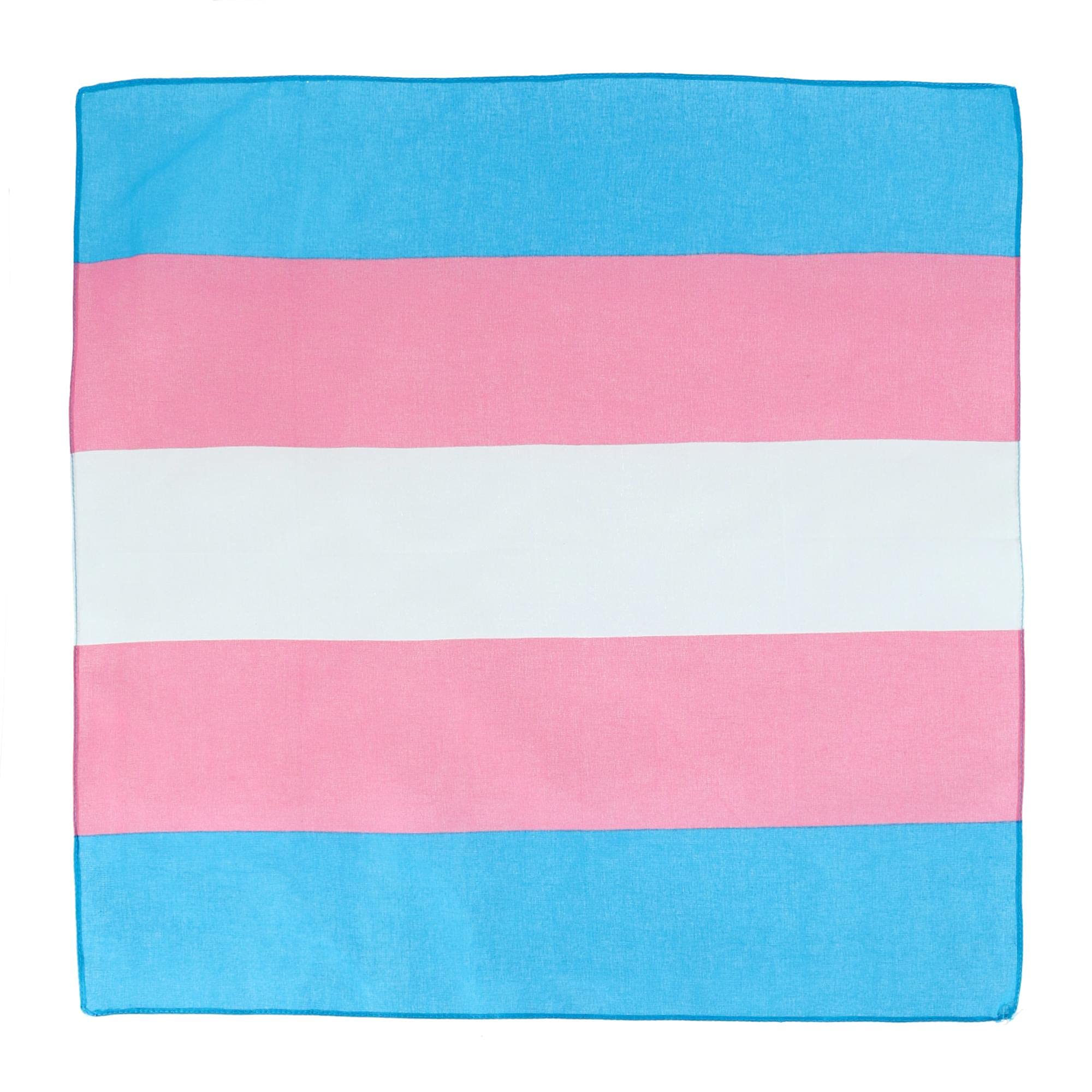 Ctm Men's Multi-Color Striped Trans Pride Bandana,