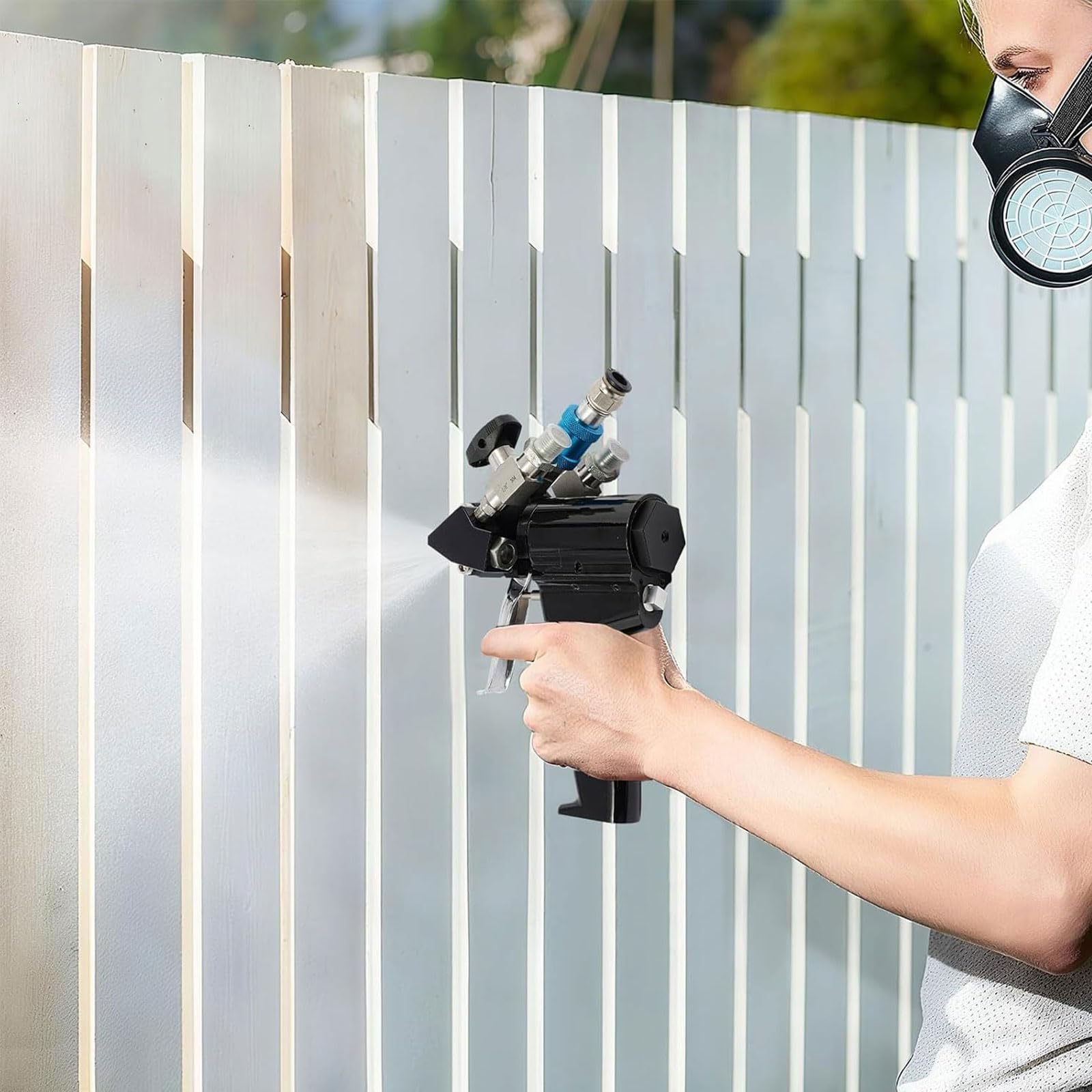 Kit de pistola de pulverización de espuma de poliuretano de alta presión, pistola de pulverización de espuma de poliuretano de purga de aire, tasa de flujo de salida de 1 a 12 kg/min, para rociar