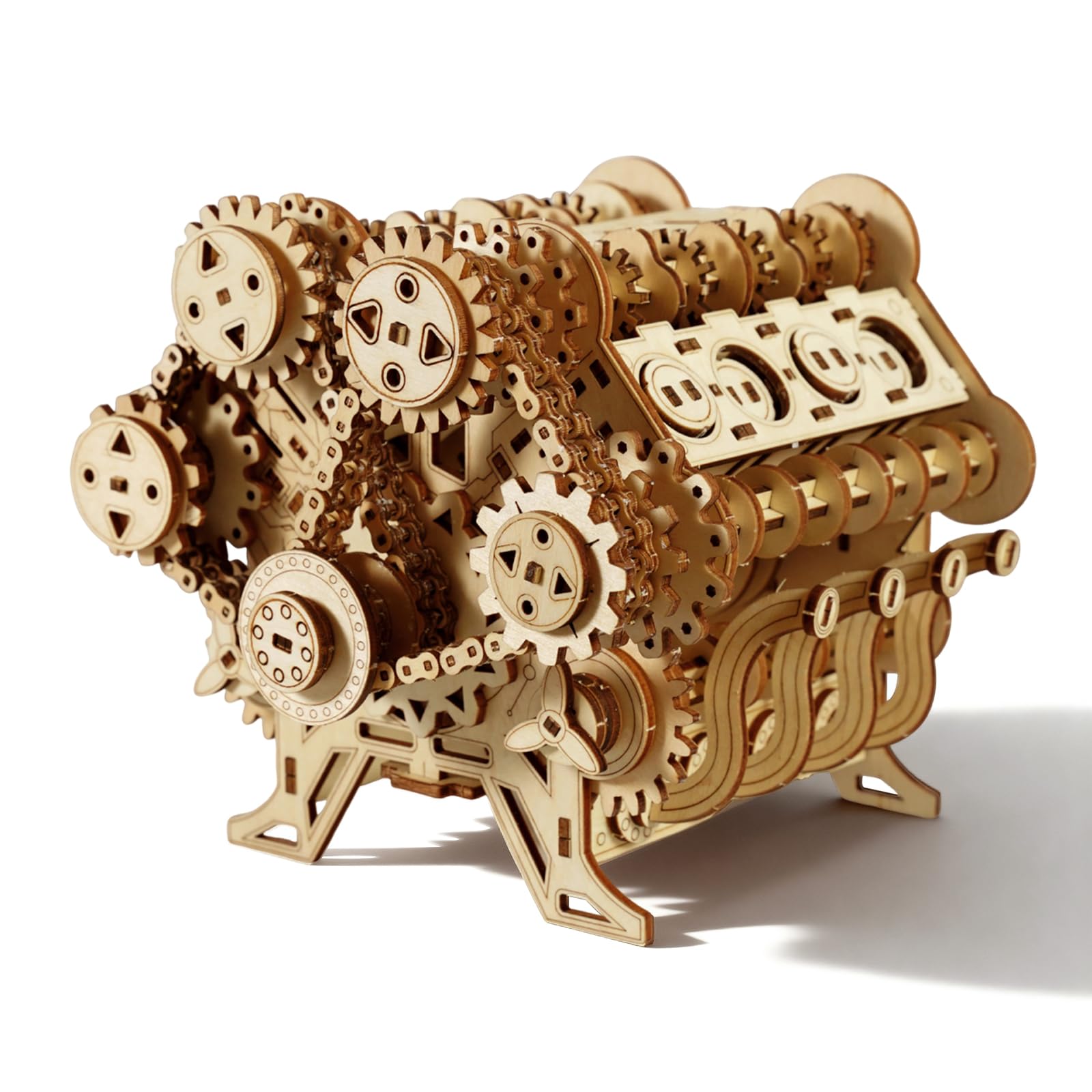 Amazon.com: 3D Puzzles for Adults - Wooden V8 Engine Model Kit, 3D