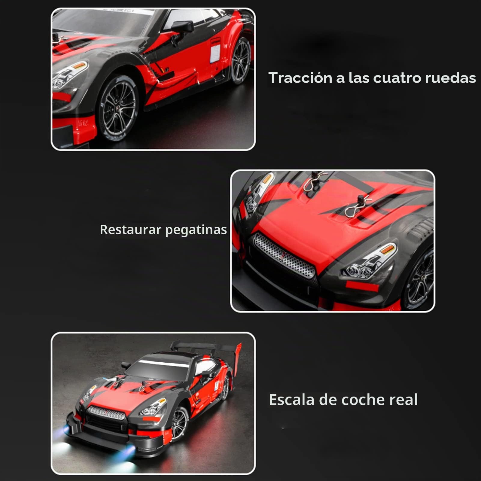 Goolsky - Coche teledirigido, RC Drift Car, 1/16, 2,4GHz, 4WD, 40km/h, Coche de Carreras de Control Remoto, Regalo para s