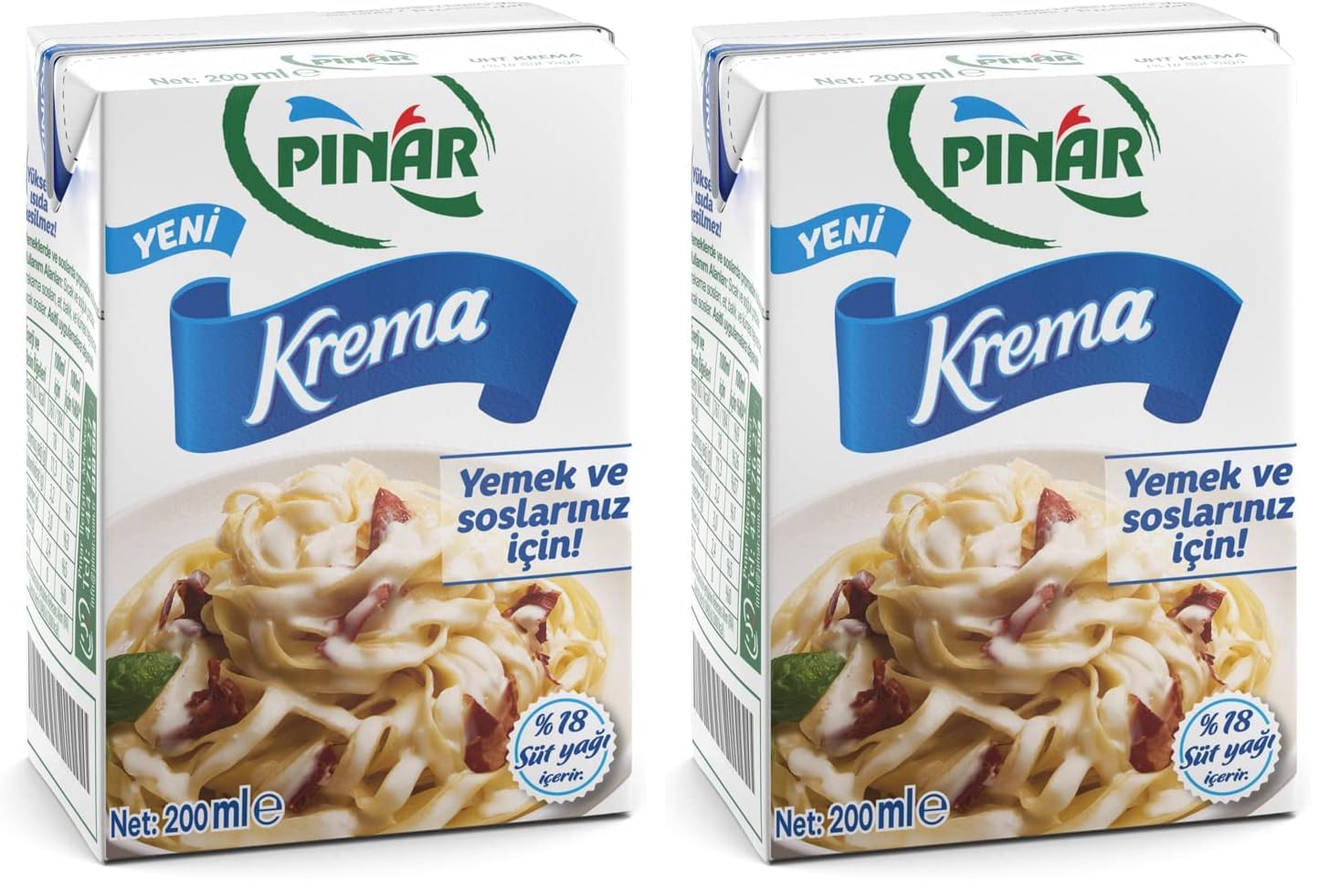 Pınar%18 Yağlı Krema 200 Ml 2li paket