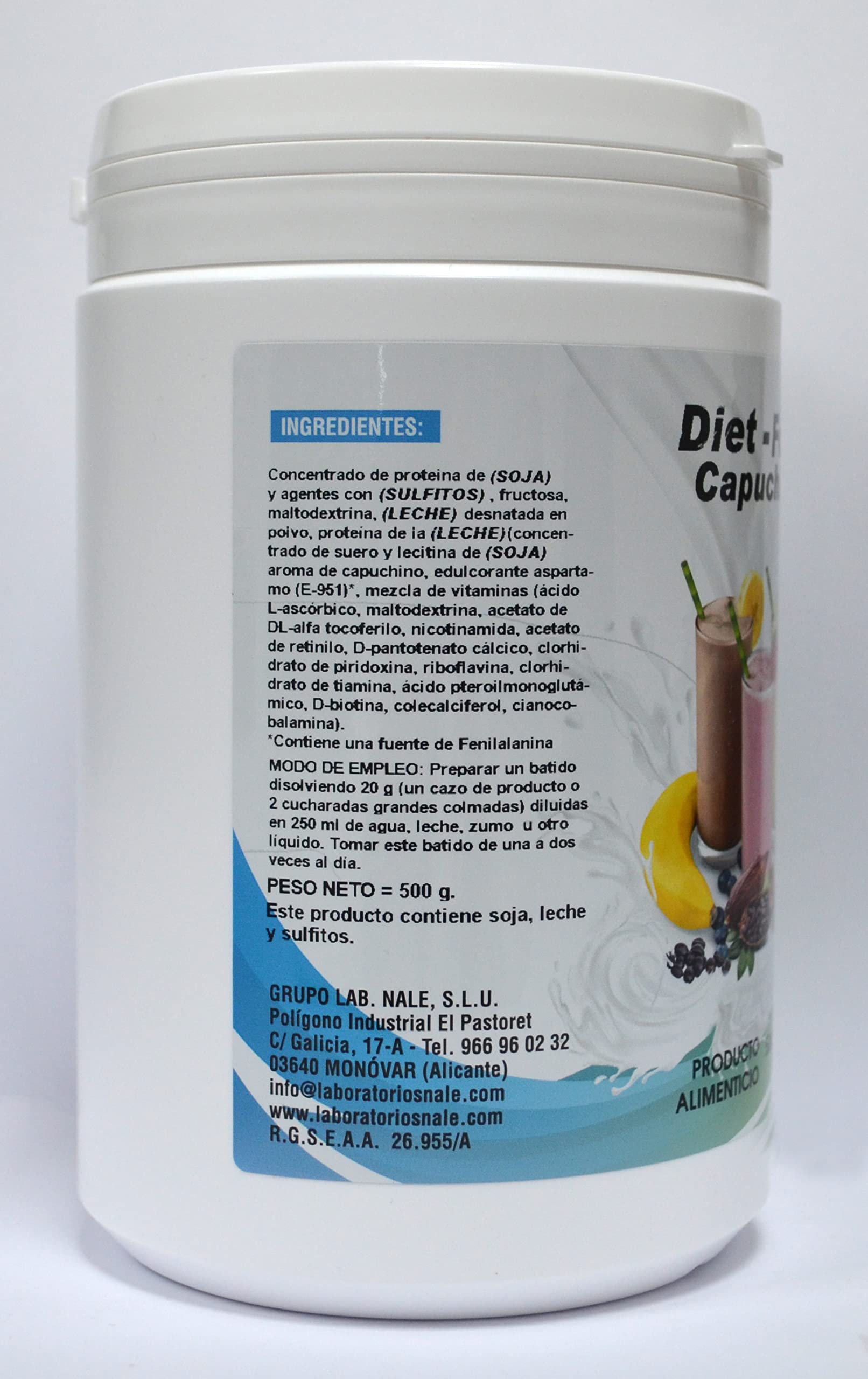 Diet Food Batido (Sabor Capuchino) 500 gr de Nale
