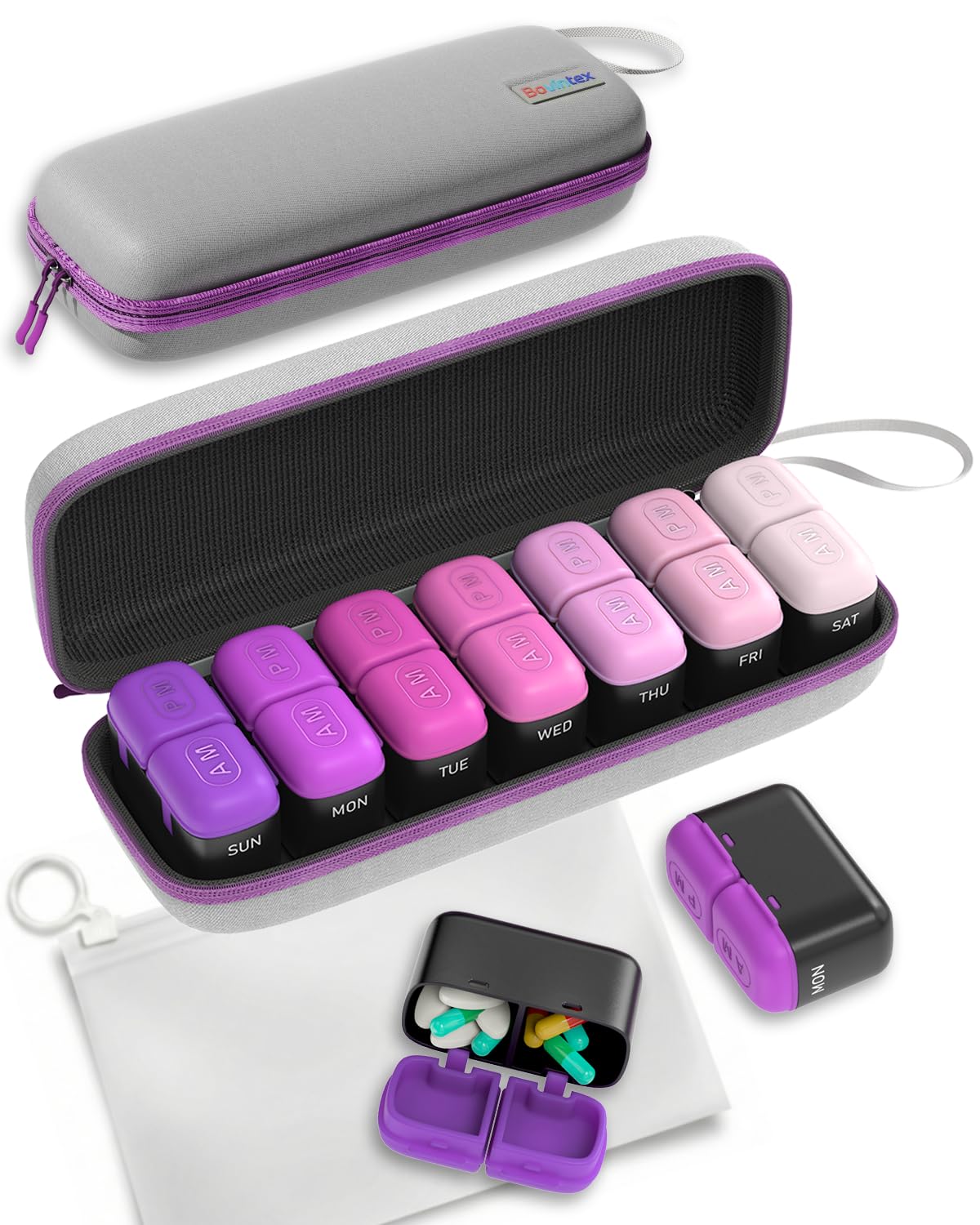 Weekly Pill Organizer Purple