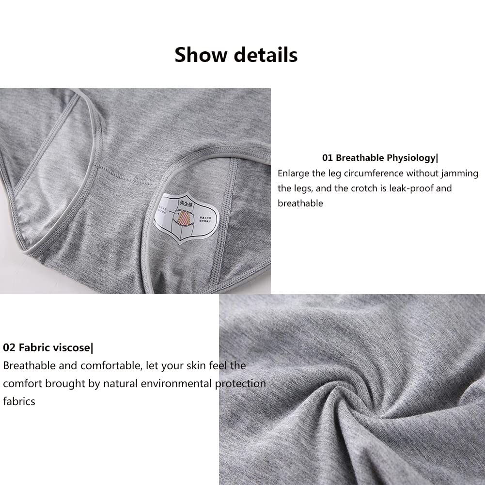 Mujeres Menstruales Bragas 7 Unids Sangrado Posparto Incontinencia a Prueba de Fugas Período Menstrual Calzoncillos (Color : Multicolor, Size : XXL)