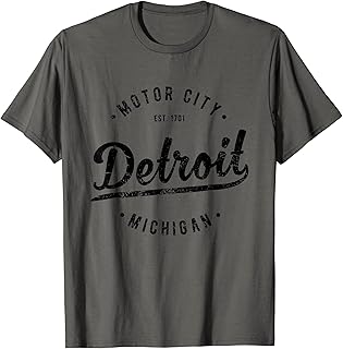 Vintage Detroit Souvenir Motor City Simple Detroit T-Shirt