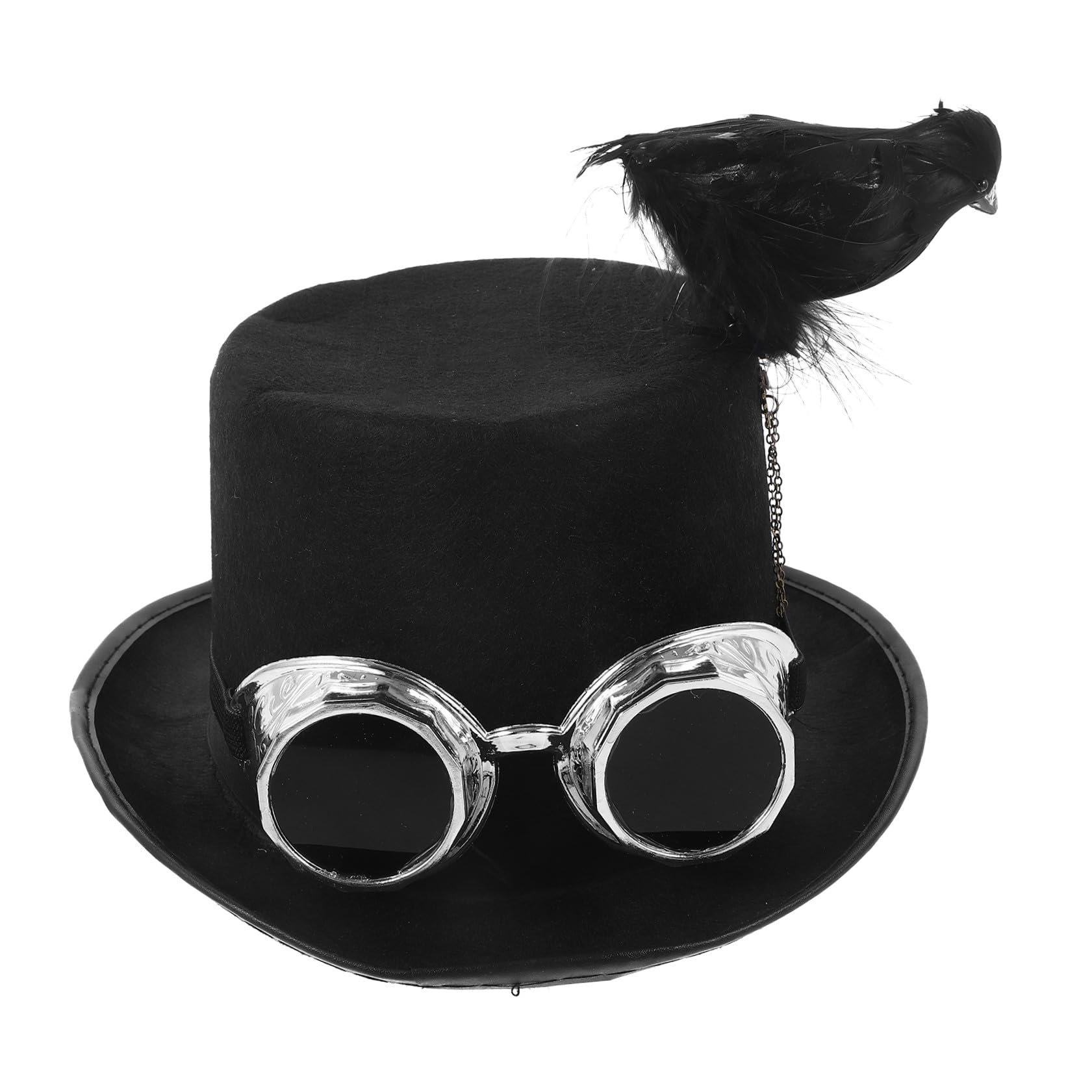 Cabilock Sombrero Hecho de Telas No Tejidas y Plástico Retro Gótico Steampunk Negro para Fiestas de Halloween y Eventos Electrónicos Adecuado para Disfraz y Ambiente Halloween