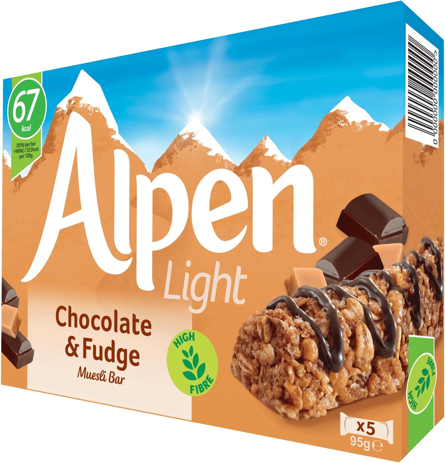 Alpen Light Chocolate And Fudge Bar 5X21g