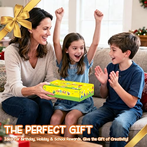 Miniatura 3 de Juego de arcilla mágica para modelar, kit de arcilla seca al aire para niños con herramientas de escultura y tutoriales, 12 cajas de animales,