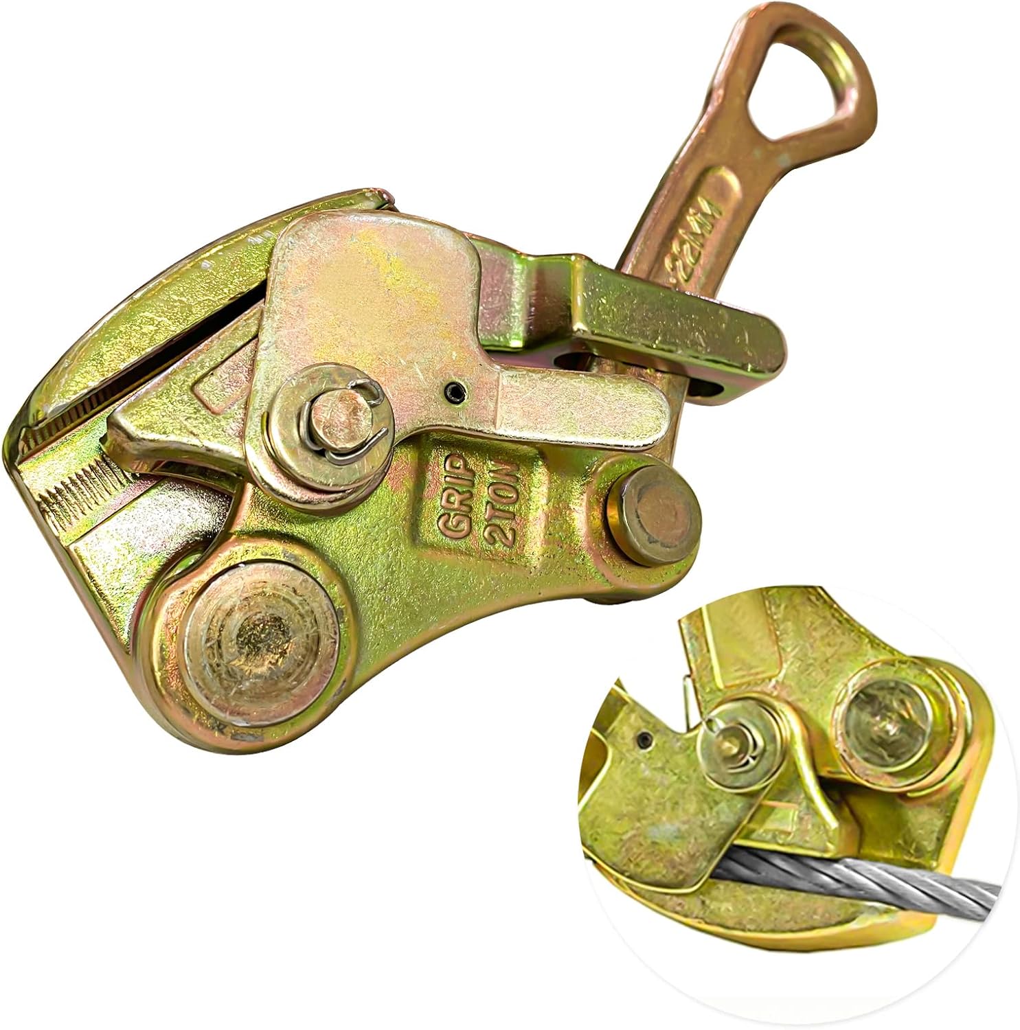 YATOINTO 4400lb Cable Grip Steel Wire Puller 2 Ton, Cable Puller Tool